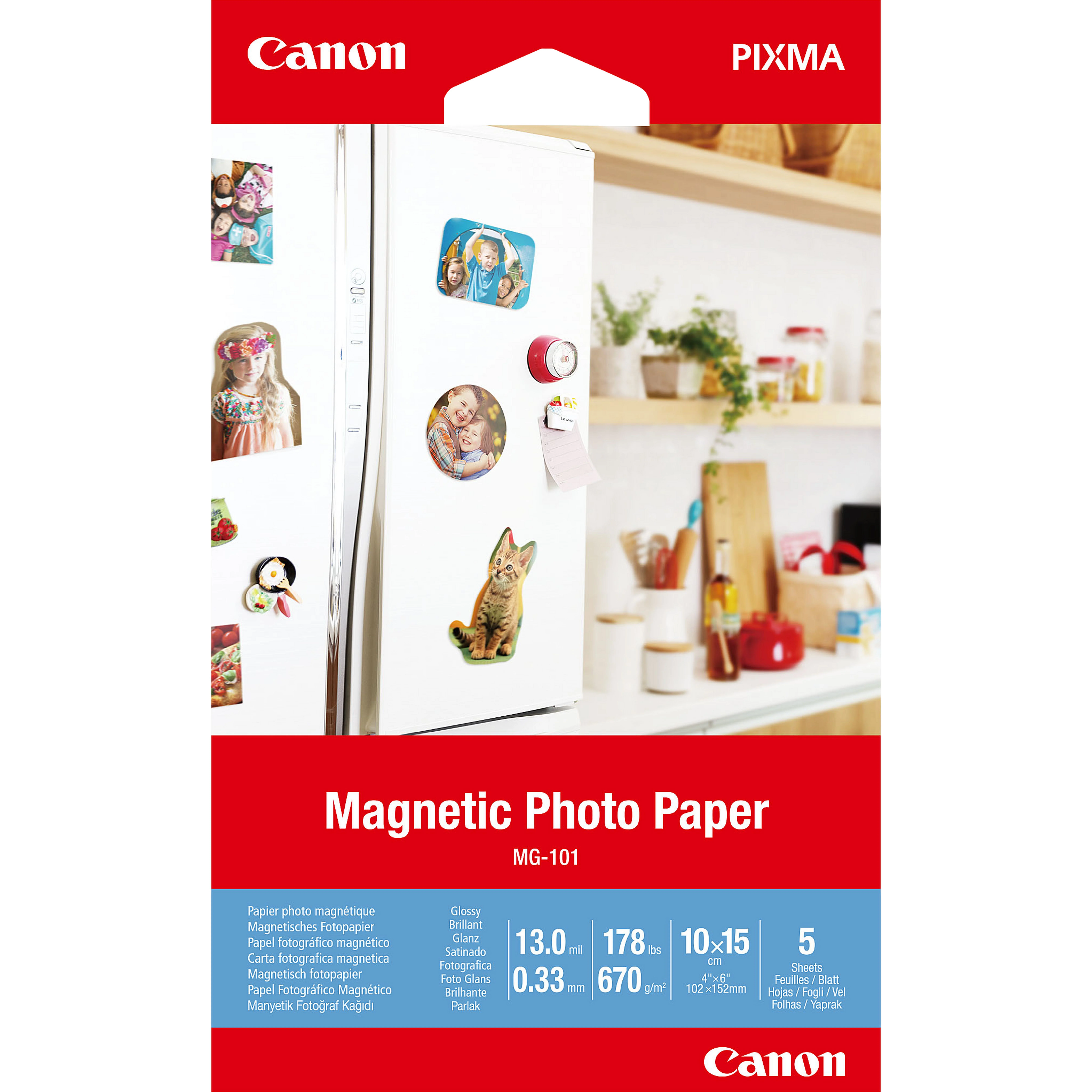 Canon MG-101 Magnetisches Fotopapier, 10 x 15 cm, 5 Blatt