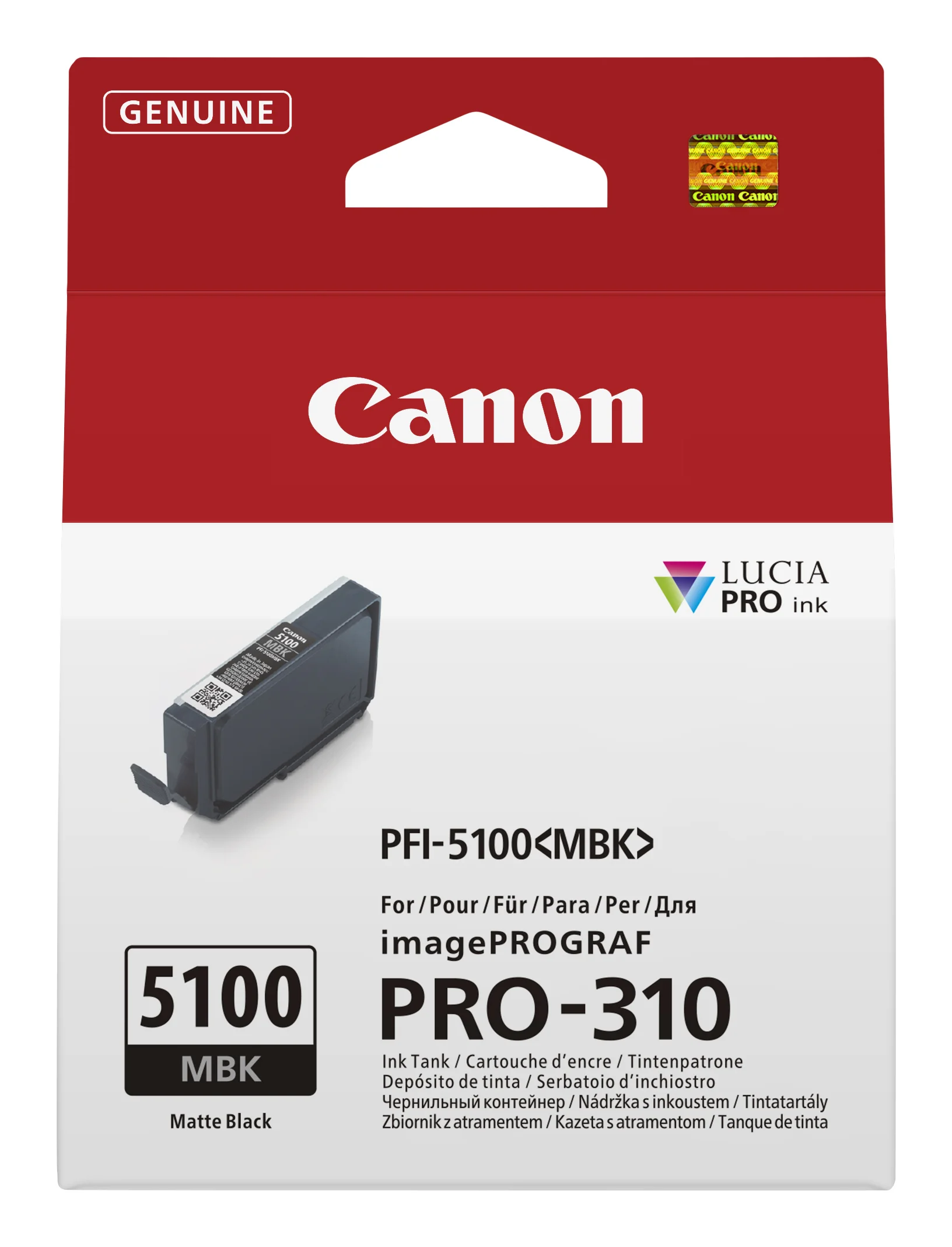 Canon PFI-5100 MBK Druckerpatrone 1 Stück(e) Original Mattschwarz