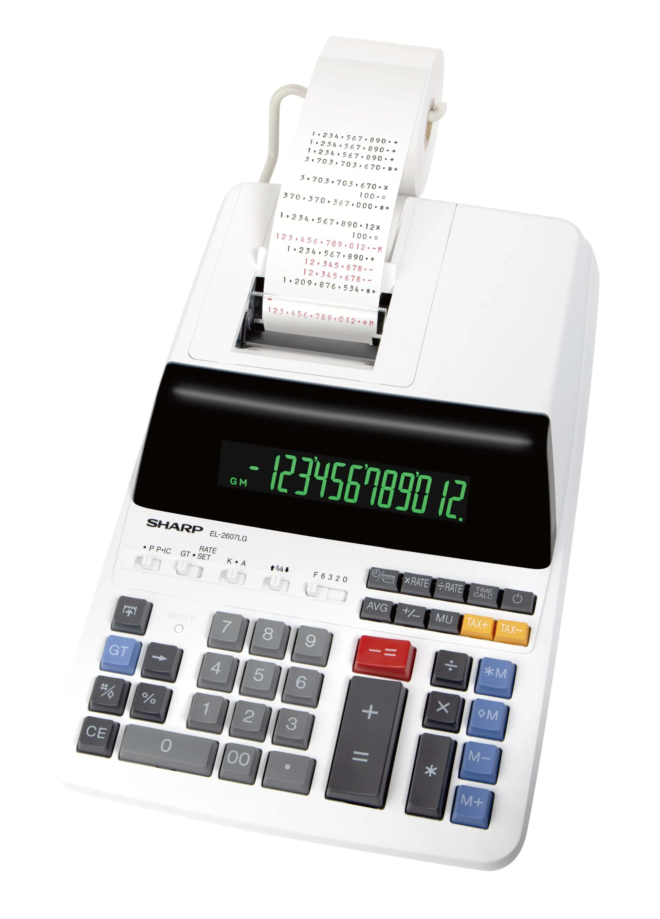 Sharp EL-2607LG Taschenrechner Desktop Druckrechner Schwarz, Weiß
