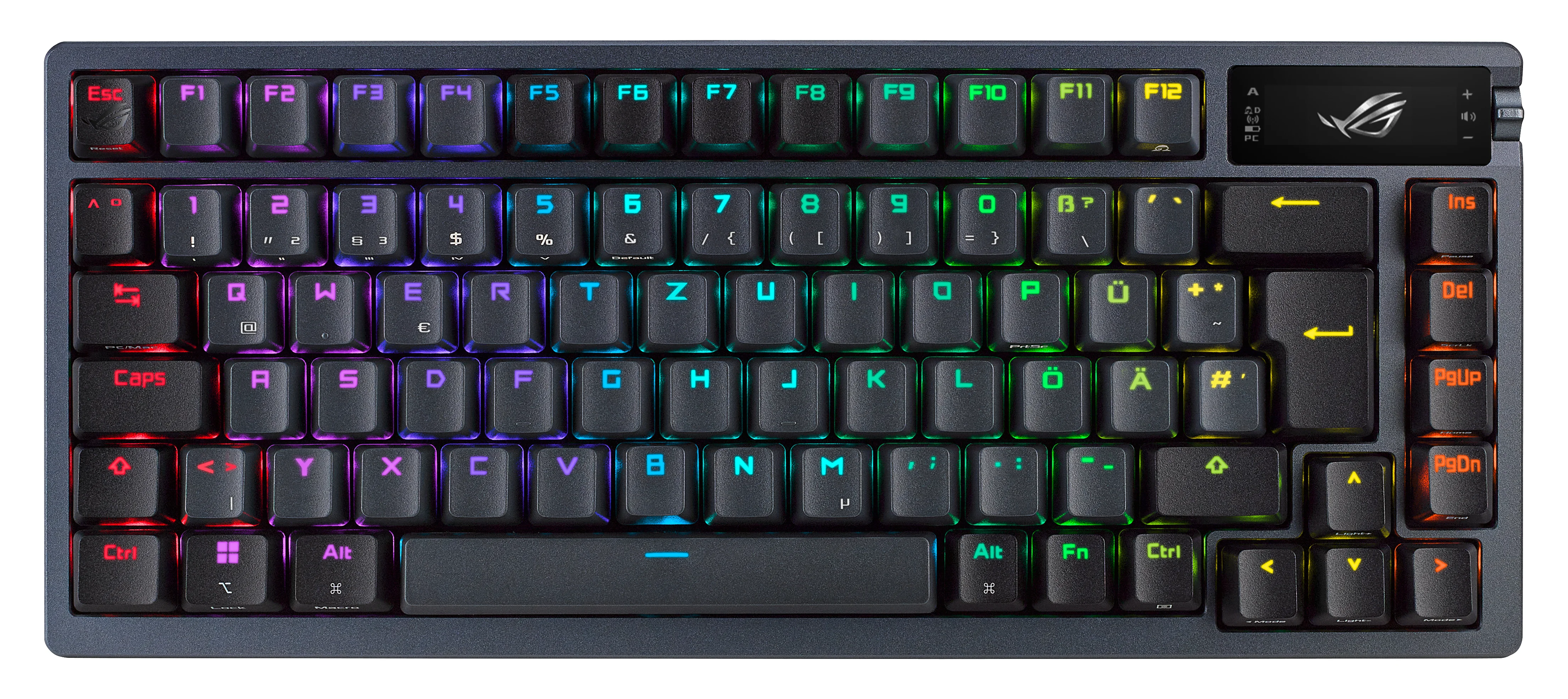ASUS ROG Azoth Tastatur Gaming USB + RF Wireless + Bluetooth QWERTZ Deutsch Schwarz