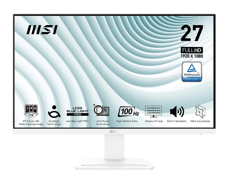 MSI Pro MP273AWDE Computerbildschirm 68,6 cm (27") 1920 x 1080 Pixel Full HD LCD Weiß