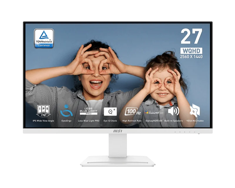 MSI Pro MP273QWDE E2 Computerbildschirm 68,6 cm (27") 2560 x 1440 Pixel Wide Quad HD LCD Weiß