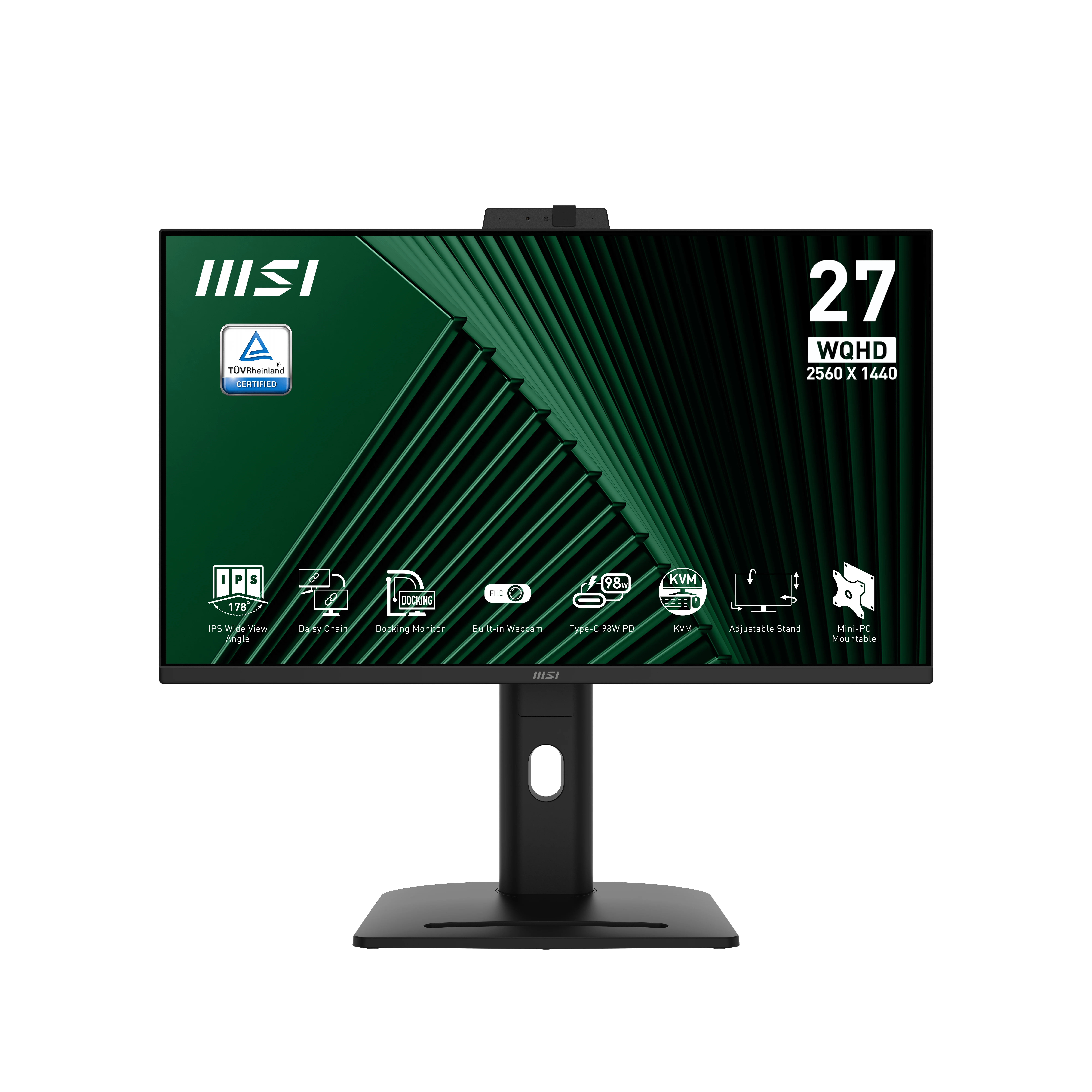 MSI PRO MP275QPDG Computerbildschirm 68,6 cm (27") 2560 x 1440 Pixel Wide Quad HD LCD Schwarz