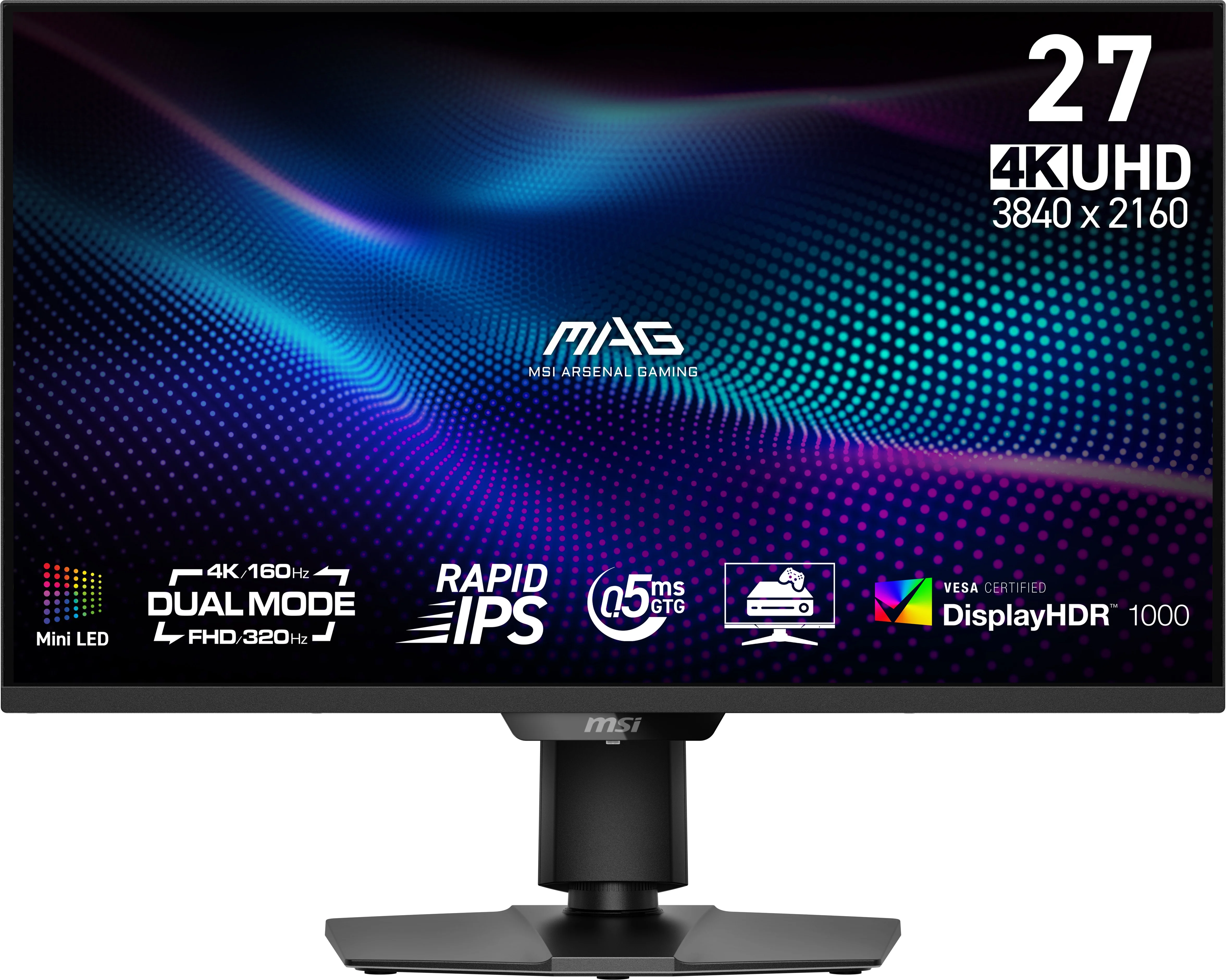 MSI MAG 274UPDFDE E16M Computerbildschirm 68,6 cm (27") 3840 x 2160 Pixel 4K Ultra HD LED Schwarz