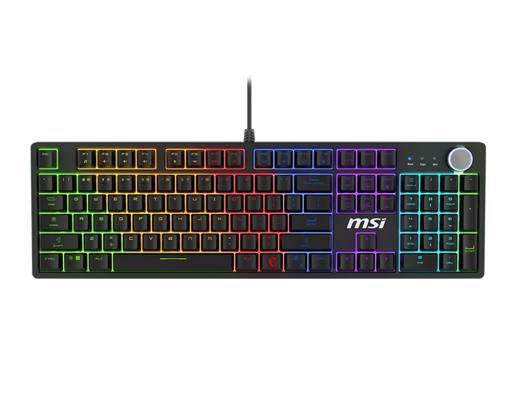 MSI FORGE GK320 RED Tastatur Gaming USB Schwarz