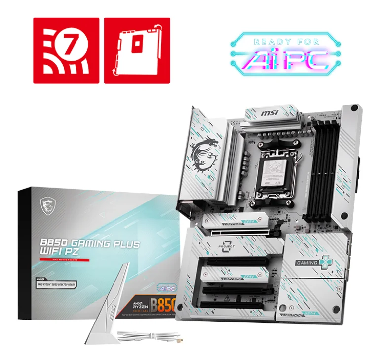 MSI B850 GAMING PLUS WIFI PZ Motherboard AMD B850 Sockel AM5 ATX
