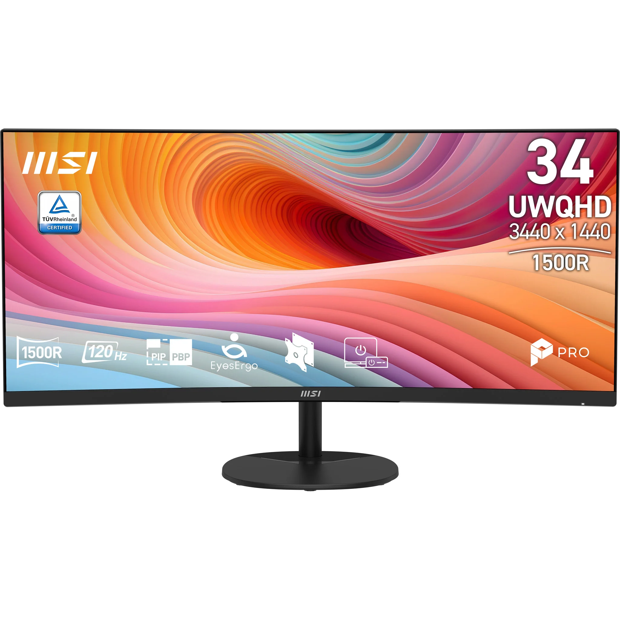 MSI Pro MP341CQDE E12 Computerbildschirm 86,4 cm (34") 3440 x 1440 Pixel UltraWide Quad HD Schwarz