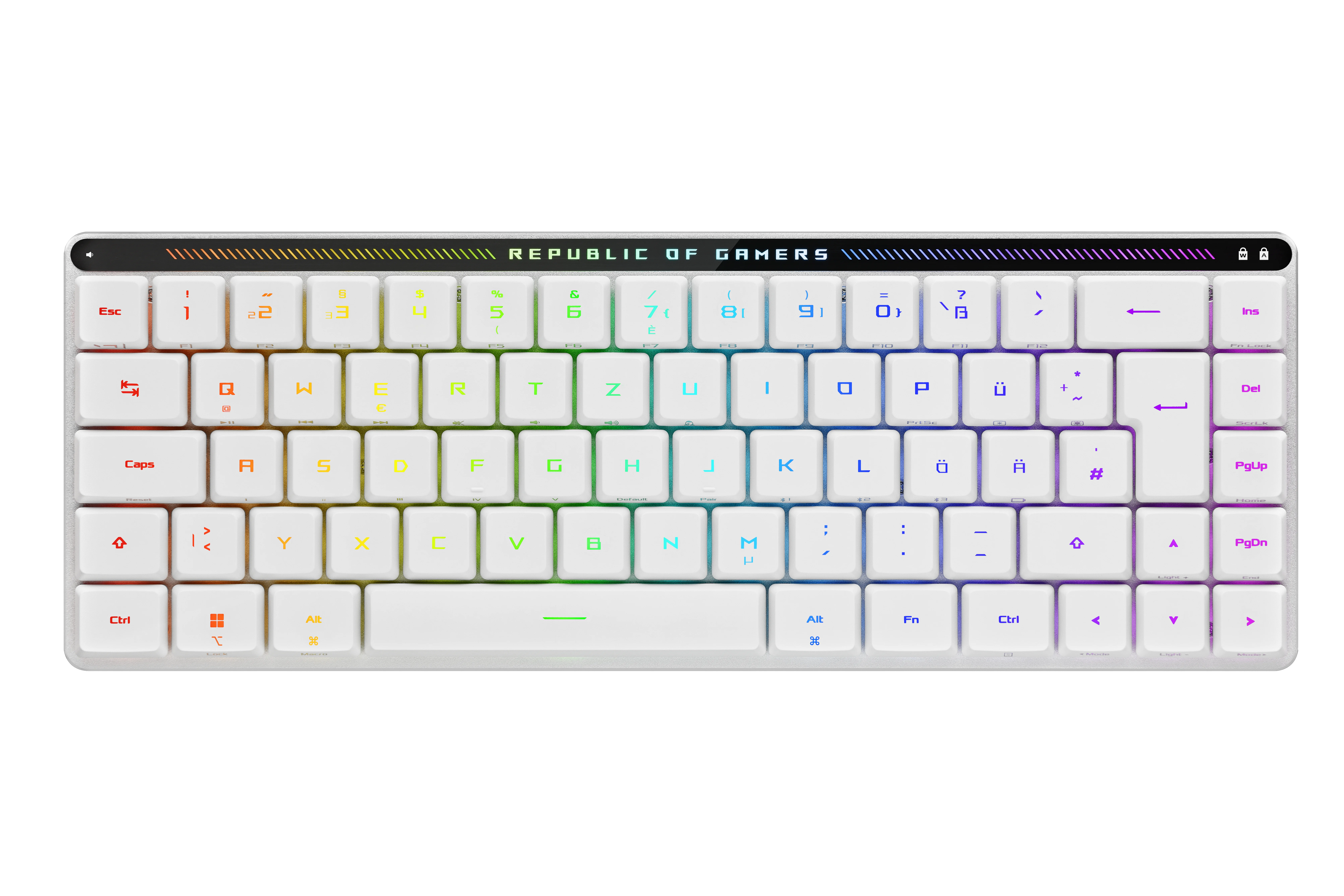 ASUS ROG Falchion RX Low Profile Tastatur Gaming USB + RF Wireless + Bluetooth Weiß
