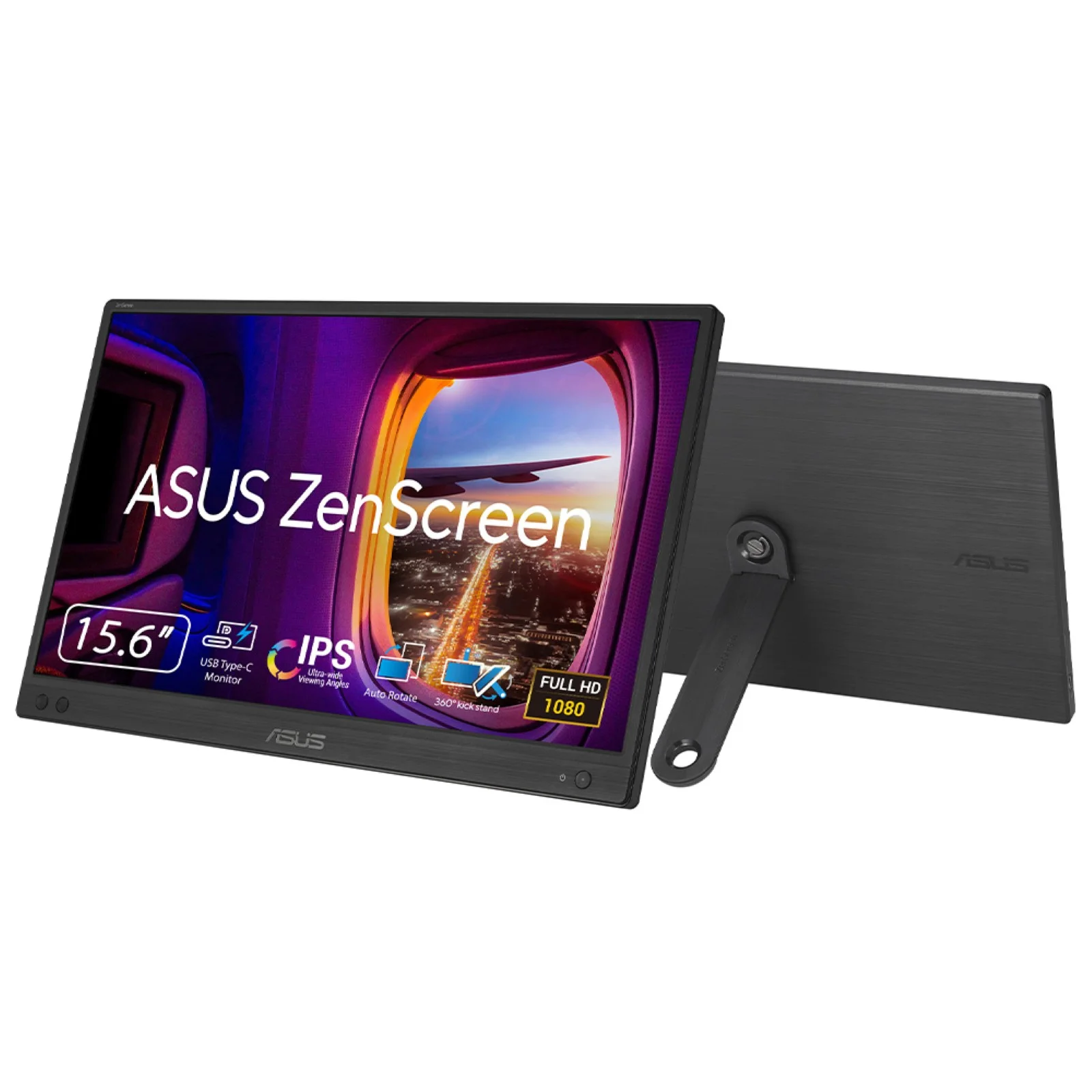 ASUS ZenScreen MB166CR Computerbildschirm 39,6 cm (15.6") 1920 x 1080 Pixel Full HD LCD Schwarz
