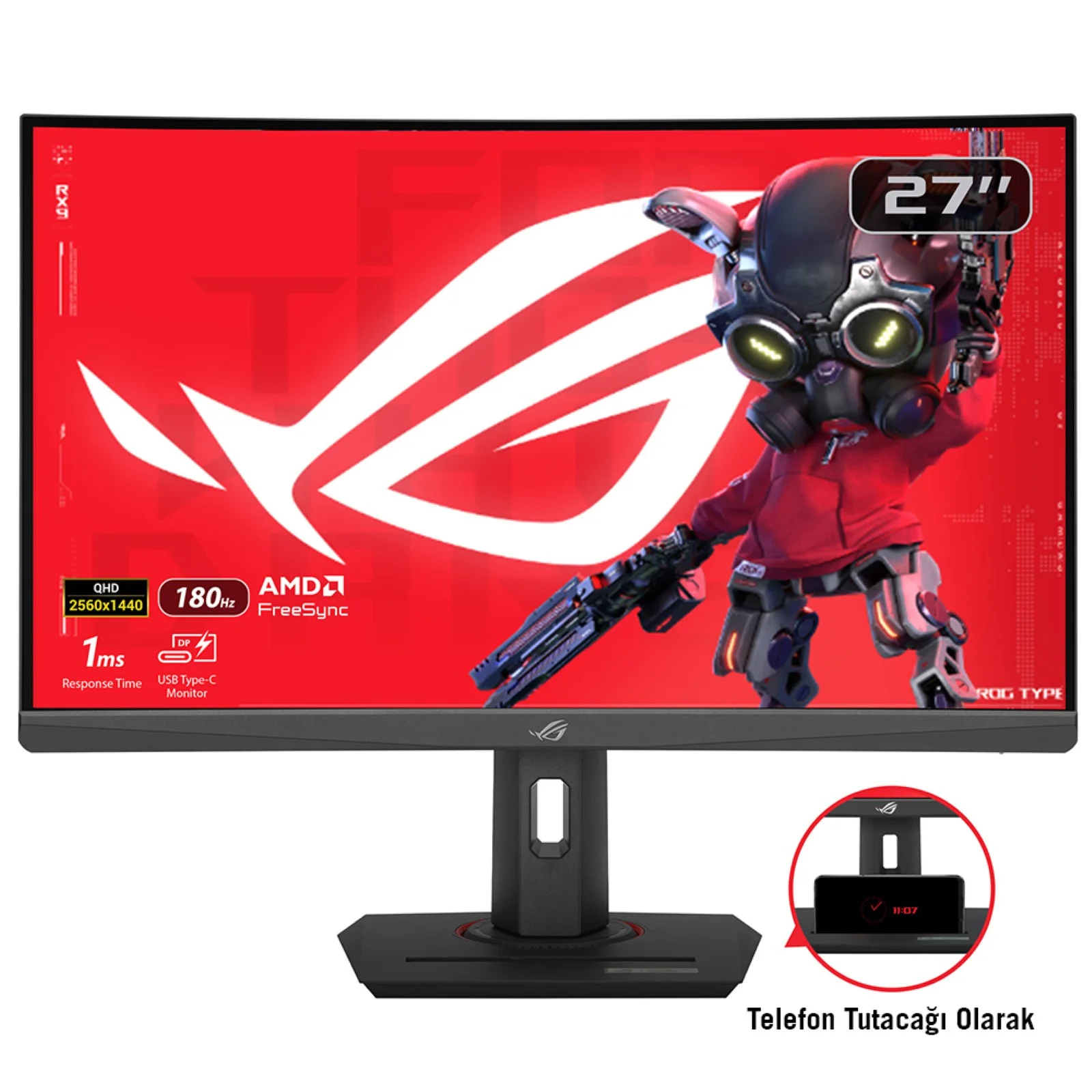 ASUS XG27WCS Computerbildschirm 68,6 cm (27") 2560 x 1440 Pixel Wide Quad HD Schwarz