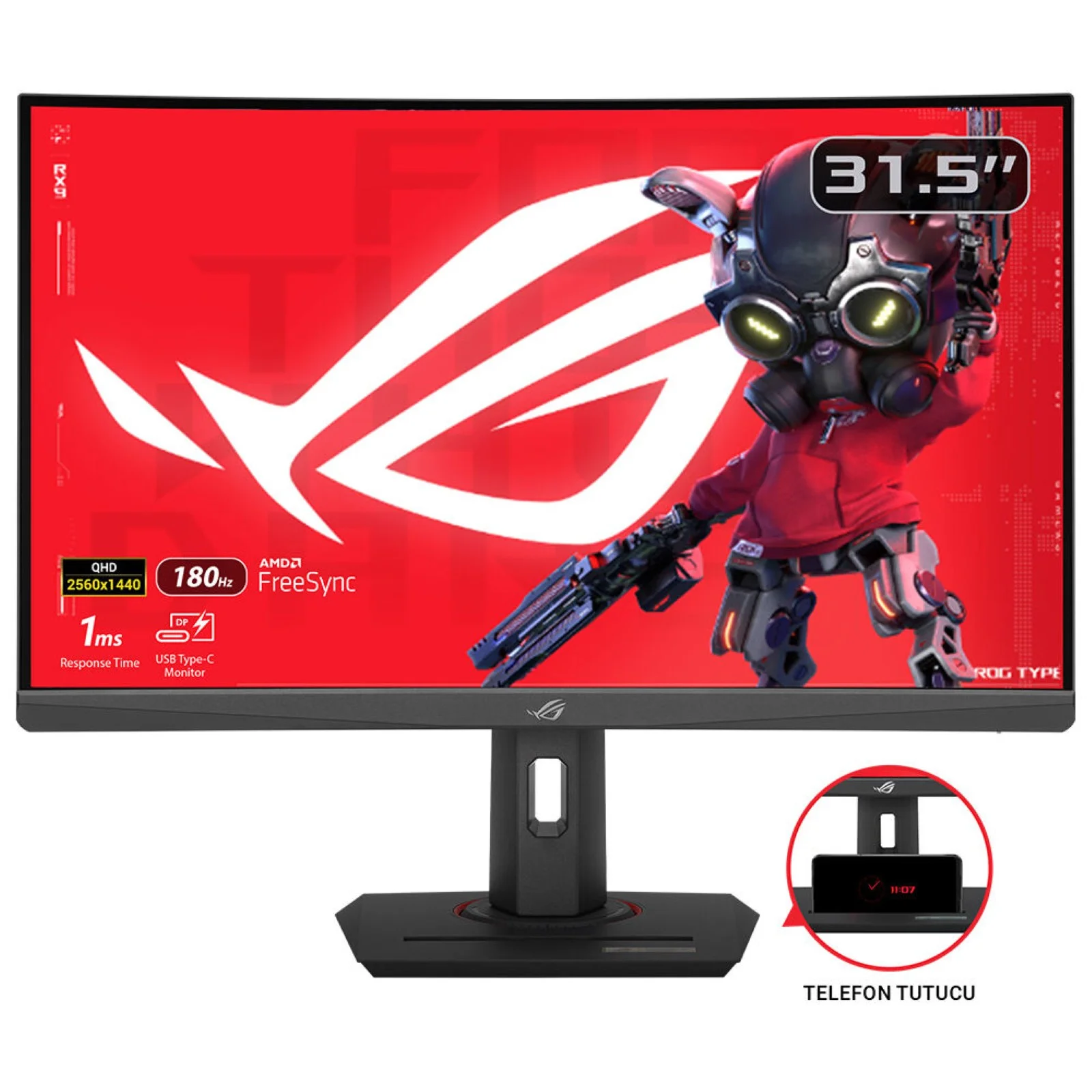 ASUS ROG Strix XG32WCS Computerbildschirm 80 cm (31.5") 2560 x 1440 Pixel Quad HD LED Schwarz