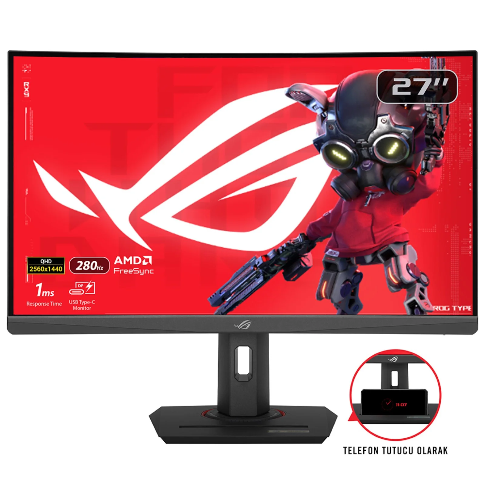 ASUS ROG Strix XG27WCMS Computerbildschirm 68,6 cm (27") 2560 x 1440 Pixel Quad HD LCD Schwarz