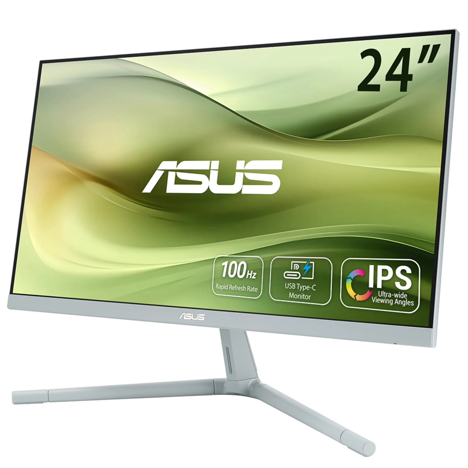 ASUS VU249CFE-G Computerbildschirm 60,5 cm (23.8") 1920 x 1080 Pixel Full HD LCD Grün, Grau