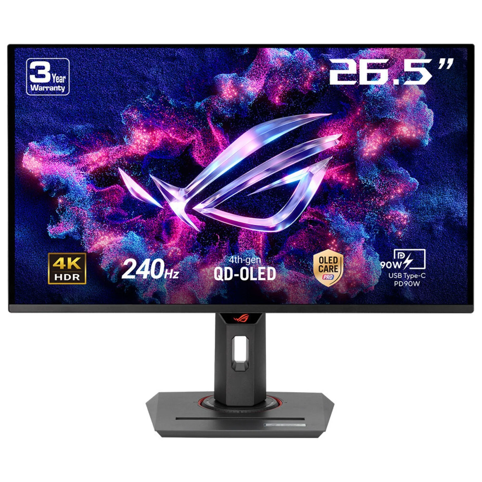 ASUS ROG Strix OLED XG27UCDMG Computerbildschirm 67,3 cm (26.5") 3840 x 2160 Pixel 4K Ultra HD QD-OLED Schwarz