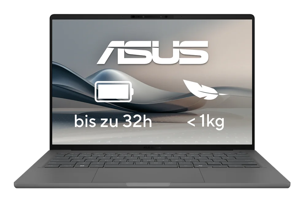 ASUS Zenbook A14 UX3407QA Copilot+ PC Snapdragon X1-26-100 Laptop 35,6 cm (14") WUXGA 16 GB LPDDR5x-SDRAM 1 TB SSD Wi-Fi 6E (802.11ax) Windows 11 Home Grau