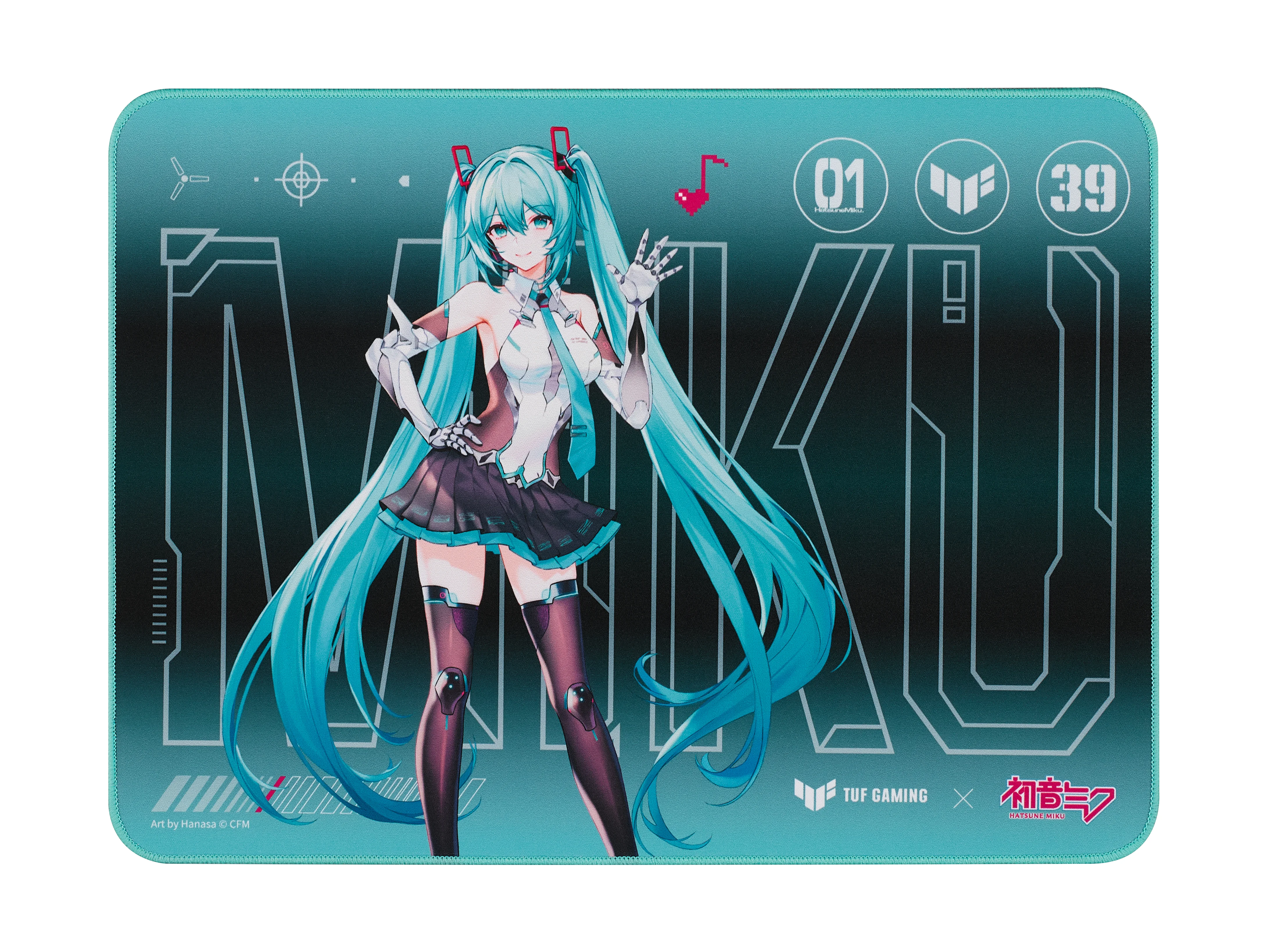 ASUS TUF Gaming P1 Hatsune Miku Edition Gaming-Mauspad Türkis
