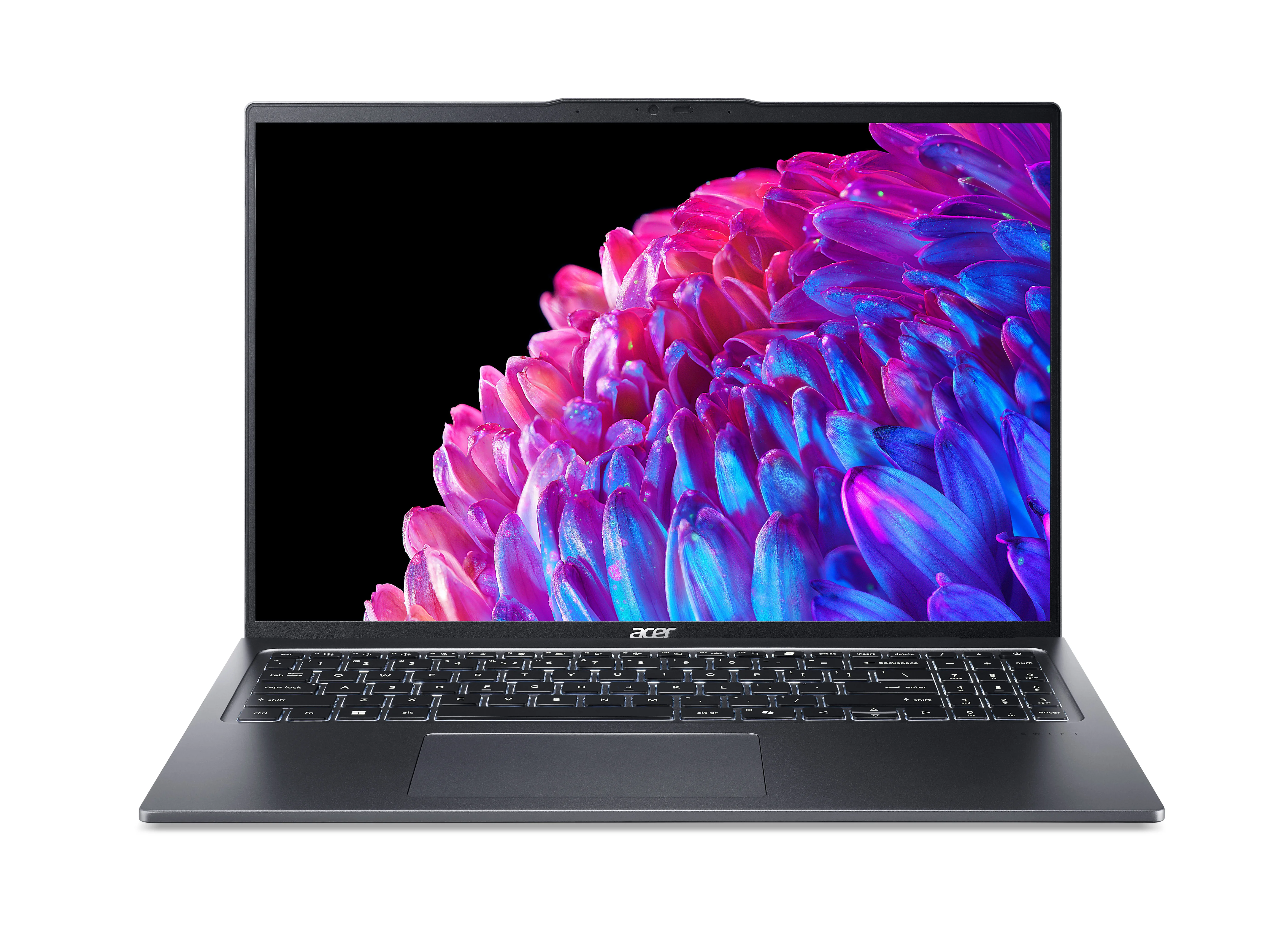 Acer Swift Go 16 SFG16-72-518S Intel Core Ultra 5 125U Laptop 40,6 cm (16") 3.2K 16 GB LPDDR5-SDRAM 512 GB SSD Wi-Fi 6E (802.11ax) Windows 11 Home Grau QWERTZ Deutsch