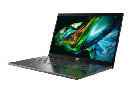 Acer Aspire 17 Intel Core 7 150U Laptop 43,9 cm (17.3") Full HD 16 GB LPDDR5-SDRAM 1 TB SSD Wi-Fi 6E (802.11ax) Windows 11 Home Deutsch Grau, Edelstahl
