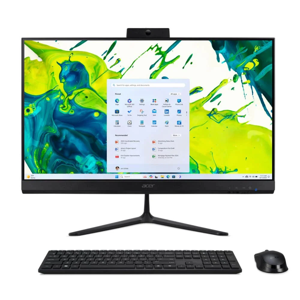 Acer Aspire C24-2 Intel® Core™ i5 i5-1334U 60,5 cm (23.8") 1920 x 1080 Pixel All-in-One-PC 16 GB DDR4-SDRAM 512 GB SSD Windows 11 Home Wi-Fi 6 (802.11ax) Schwarz