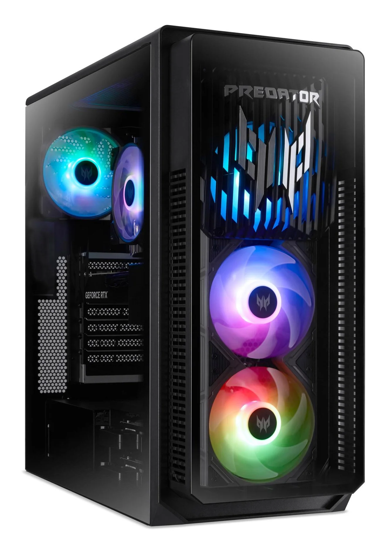 Acer Predator PO5-660 Intel Core Ultra 7 265F 32 GB DDR5-SDRAM 2 TB SSD NVIDIA GeForce RTX 5070 Windows 11 Home Desktop PC Schwarz