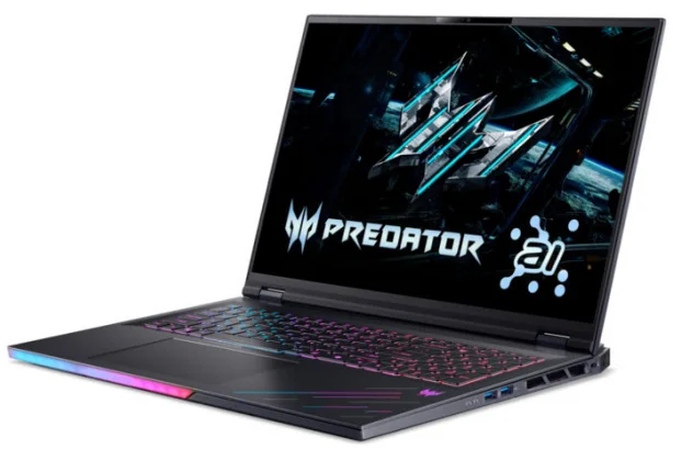 Acer Predator Helios Neo 18 AI NH.QVYEG.00K laptop Intel Core Ultra 9 275HX 45,7 cm (18") WQXGA 32 GB DDR5-SDRAM 2 TB SSD NVIDIA GeForce RTX 5080 Wi-Fi 7 (802.11be) Windows 11 Home Deutsch Schwarz