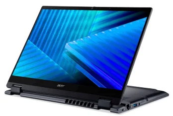Acer TravelMate TMP414RN-55-TCO-74HK Intel Core Ultra 7 255U Hybrid (2-in-1) 35,6 cm (14") Touchscreen WUXGA 16 GB DDR5-SDRAM 512 GB SSD Wi-Fi 7 (802.11be) Windows 11 Pro Deutsch Blau