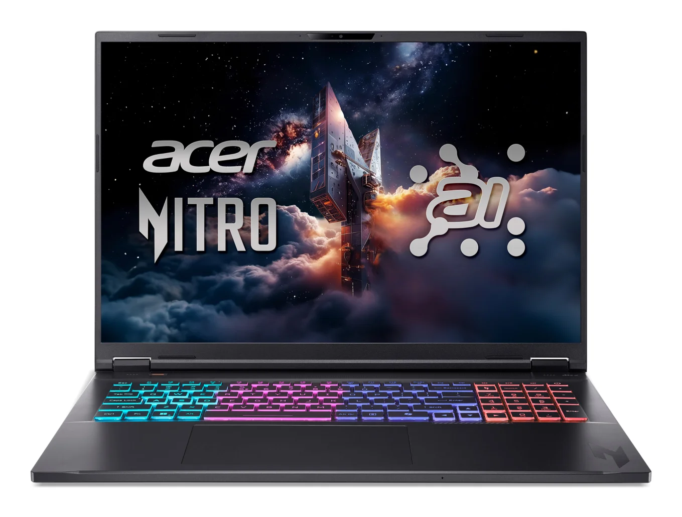 Acer Nitro AN18-61-R5B0 AMD Ryzen AI 7 350 Laptop 45,7 cm (18") WQXGA 16 GB DDR5-SDRAM 1 TB SSD NVIDIA GeForce RTX 5070 Wi-Fi 6E (802.11ax) Windows 11 Home Schwarz QWERTZ Deutsch