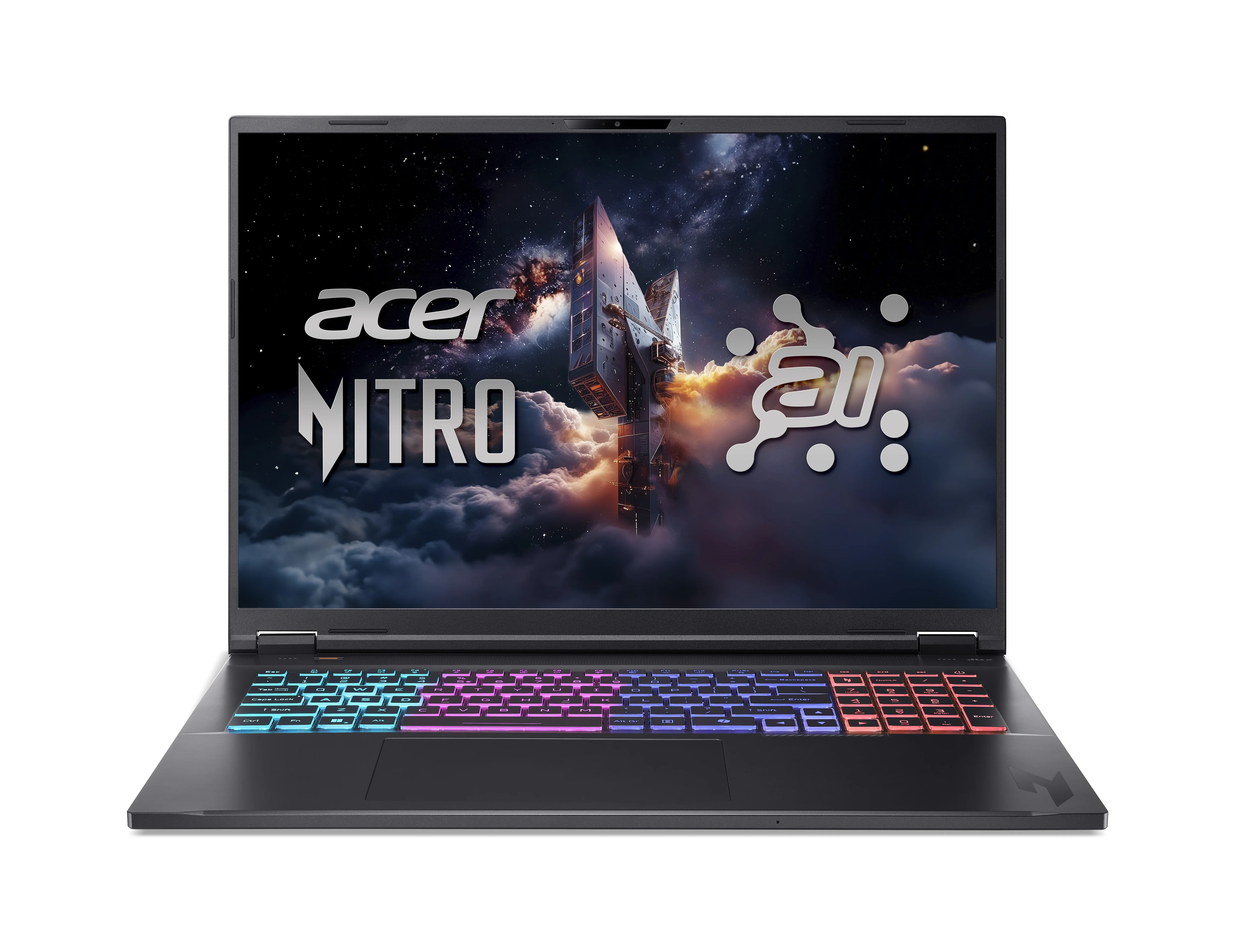 Acer Nitro 18 AI AMD AN18-61-R4KD AMD Ryzen AI 7 350 Laptop 45,7 cm (18") WQXGA 32 GB DDR5-SDRAM 1 TB SSD NVIDIA GeForce RTX 5070 Ti Wi-Fi 6E (802.11ax) FreeDOS Schwarz