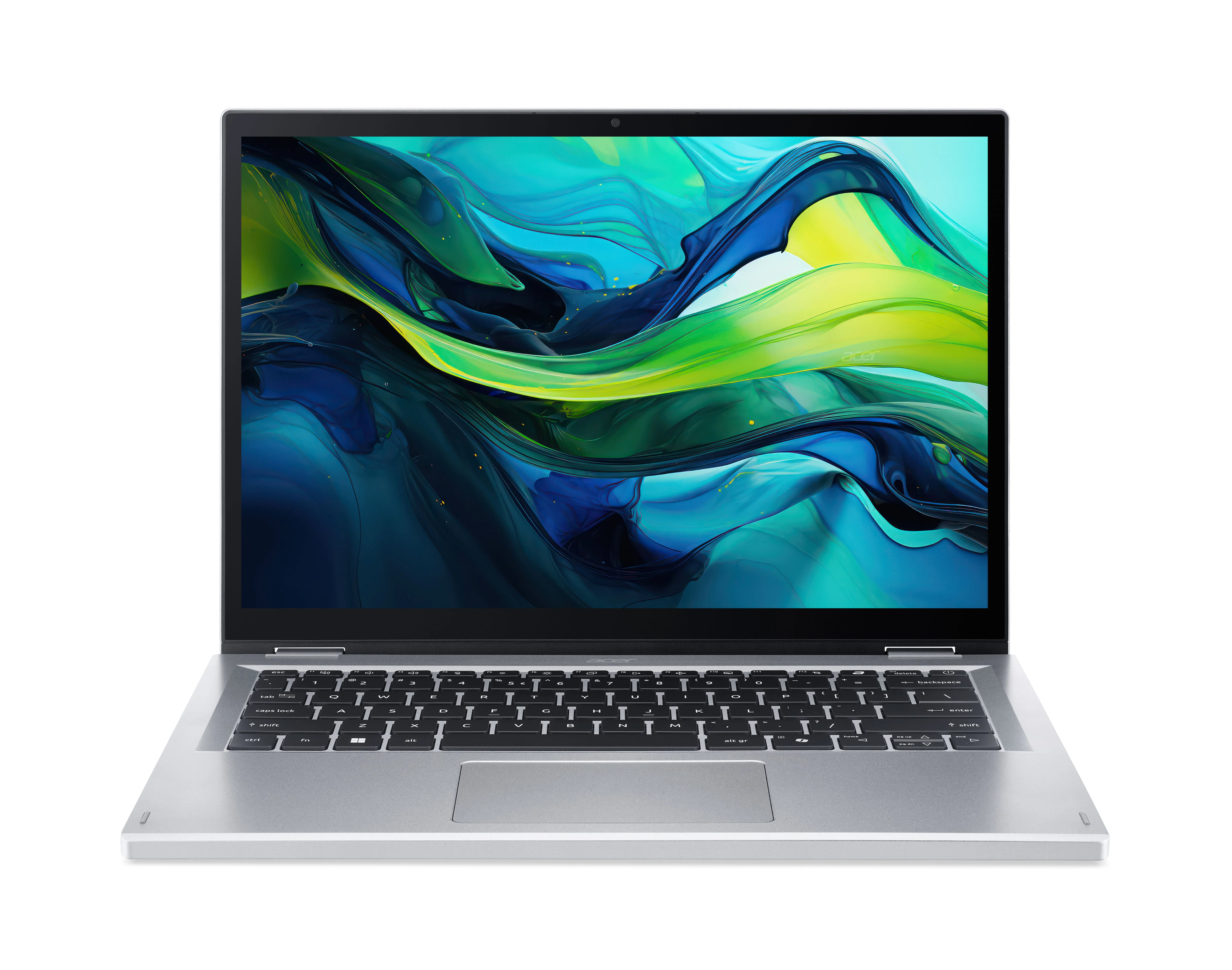 Acer Aspire Go Spin 14 AGSP14-31PT-37F6 Intel Core 3 N355 Hybrid (2-in-1) 35,6 cm (14") Touchscreen WUXGA 16 GB LPDDR5-SDRAM 512 GB SSD Wi-Fi 6 (802.11ax) Windows 11 Home Silber