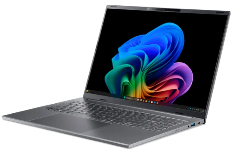 Acer Aspire 16 AI A16-I71M-72MY Copilot+ PC Intel Core Ultra 7 355 Laptop 40,6 cm (16") WUXGA 16 GB LPDDR5x-SDRAM 512 GB SSD Windows 11 Home Grau QWERTY Deutsch