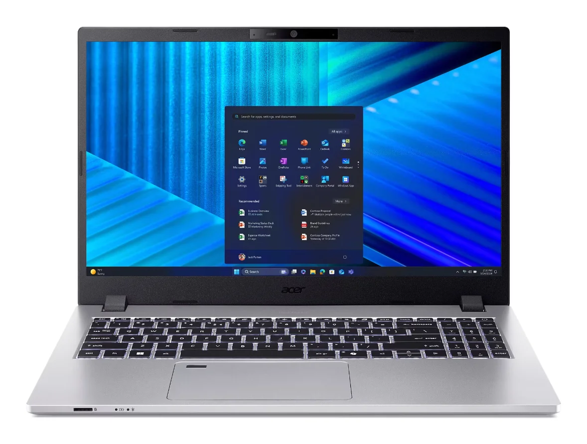 Acer TravelMate P2 TMP215-75-G2-TCO-523G Intel Core Ultra 5 125H Laptop 39,6 cm (15.6") Full HD 16 GB DDR5-SDRAM 512 GB SSD Wi-Fi 6E (802.11ax) Windows 11 Pro Silber