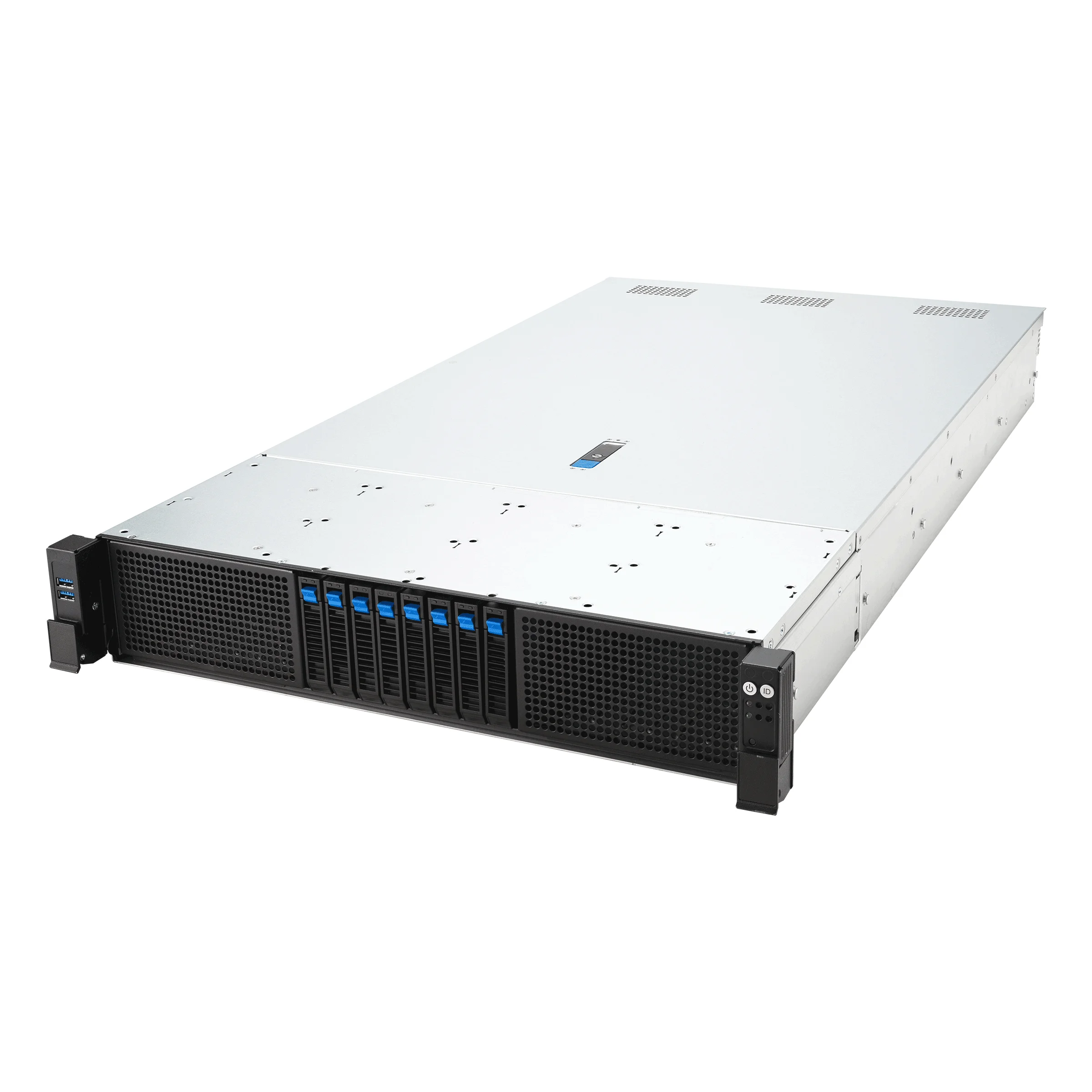 ASUS RS720-E12-RS8G Rack (2U) Schwarz, Silber
