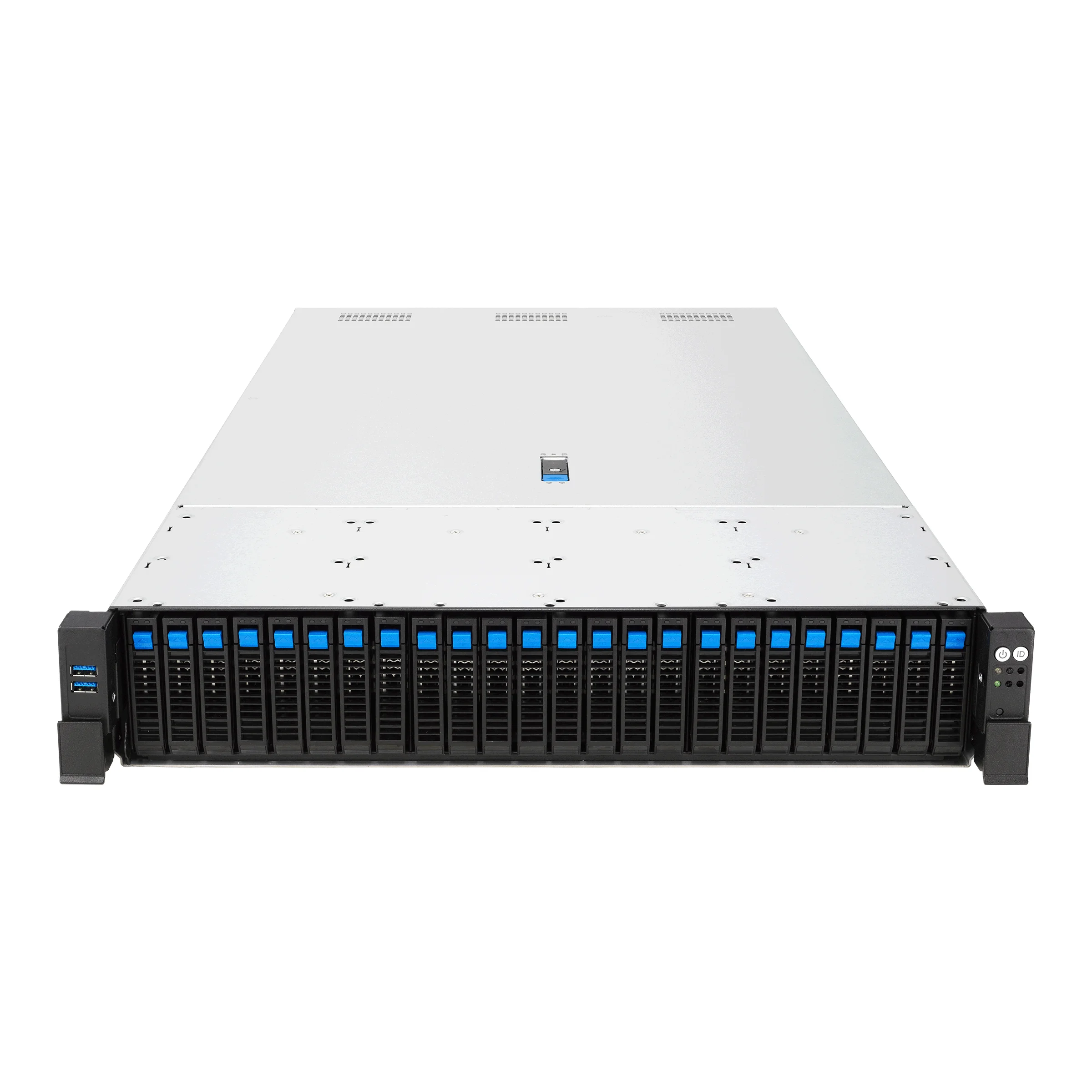 ASUS RS720-E12-RS24G Rack (2U) Schwarz, Silber
