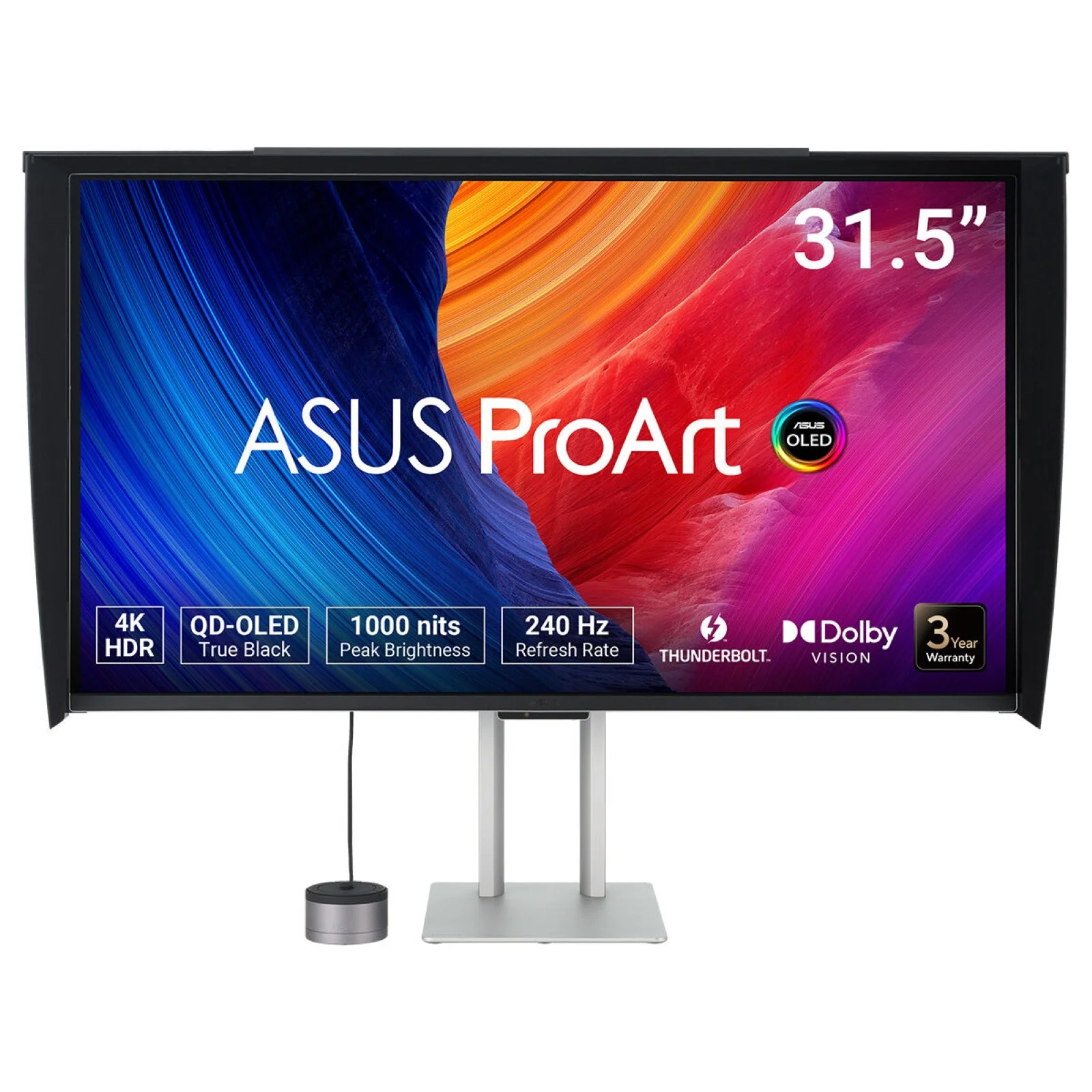 ASUS ProArt OLED PA32UCDMR-K Computerbildschirm 80 cm (31.5") 3840 x 2160 Pixel 4K Ultra HD QD-OLED Schwarz, Silber