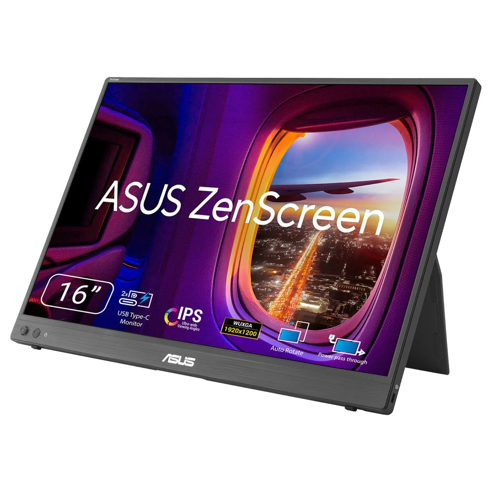 ASUS ZenScreen MB16FC Computerbildschirm 40,6 cm (16") 1920 x 1200 Pixel WUXGA LCD Schwarz