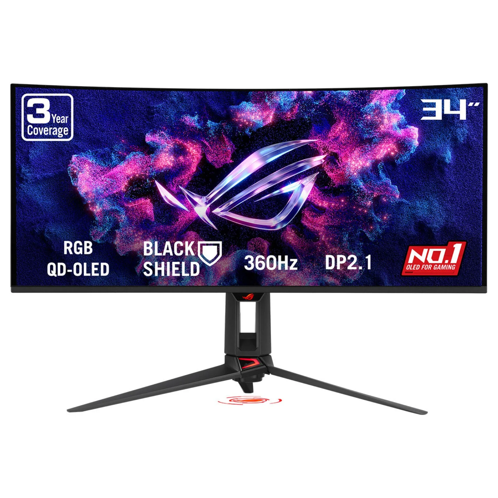 ASUS ROG Swift OLED PG34WCDN Computerbildschirm 86,4 cm (34") 3440 x 1440 Pixel Wide Quad HD QD-OLED Schwarz