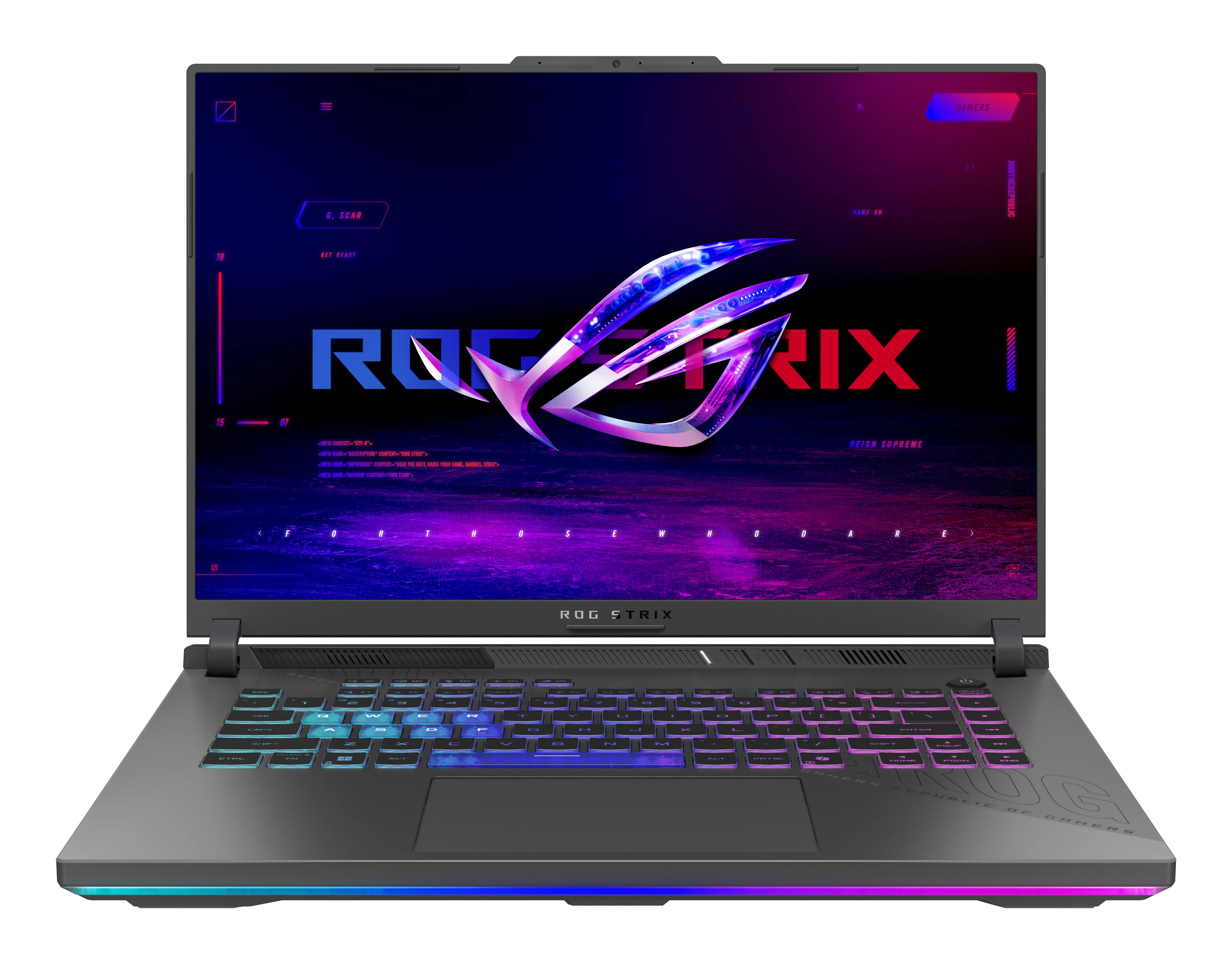 ASUS ROG Strix G16 G614PR-RV101W AMD Ryzen™ 9 8940HX Laptop 40,6 cm (16") Full HD+ 32 GB DDR5-SDRAM 1 TB SSD NVIDIA GeForce RTX 5070 Ti Wi-Fi 6E (802.11ax) Windows 11 Home Grau QWERTZ Deutsch