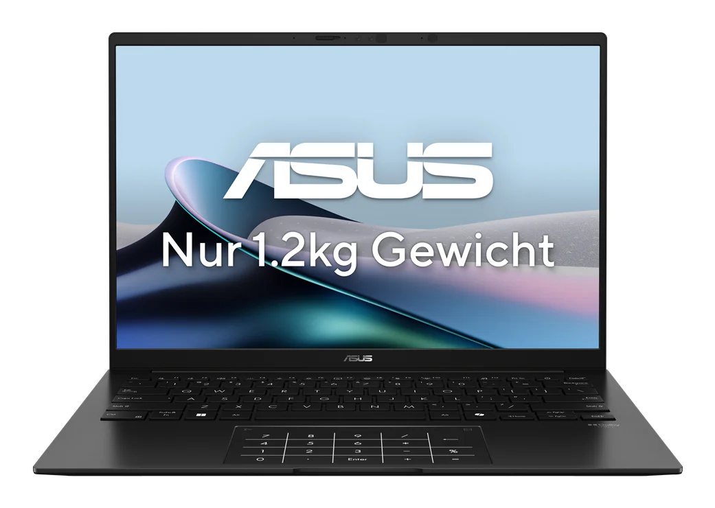 ASUS Zenbook 14 OLED UM3406GA Copilot+ PC AMD Ryzen AI 7 445 Laptop 35,6 cm (14") WUXGA 16 GB LPDDR5x-SDRAM 1 TB SSD Wi-Fi 6E (802.11ax) Windows 11 Home Schwarz QWERTZ Deutsch