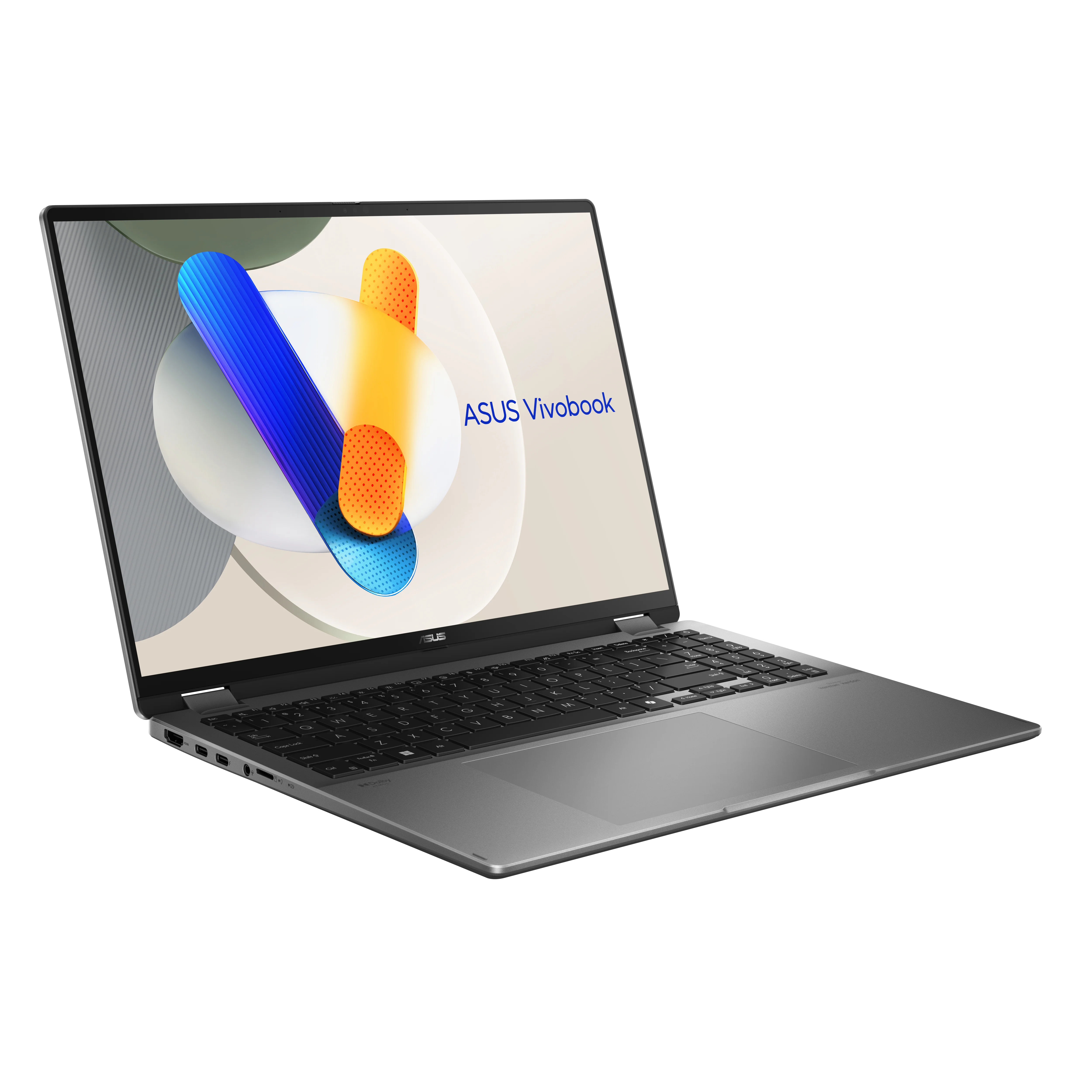 ASUS Vivobook 16 Flip TP3607SA-SI155W Copilot+ PC Intel Core Ultra 7 256V Hybrid (2-in-1) 40,6 cm (16") Touchscreen WUXGA 16 GB LPDDR5x-SDRAM 1 TB SSD Wi-Fi 7 (802.11be) Windows 11 Home Grau QWERTZ Deutsch