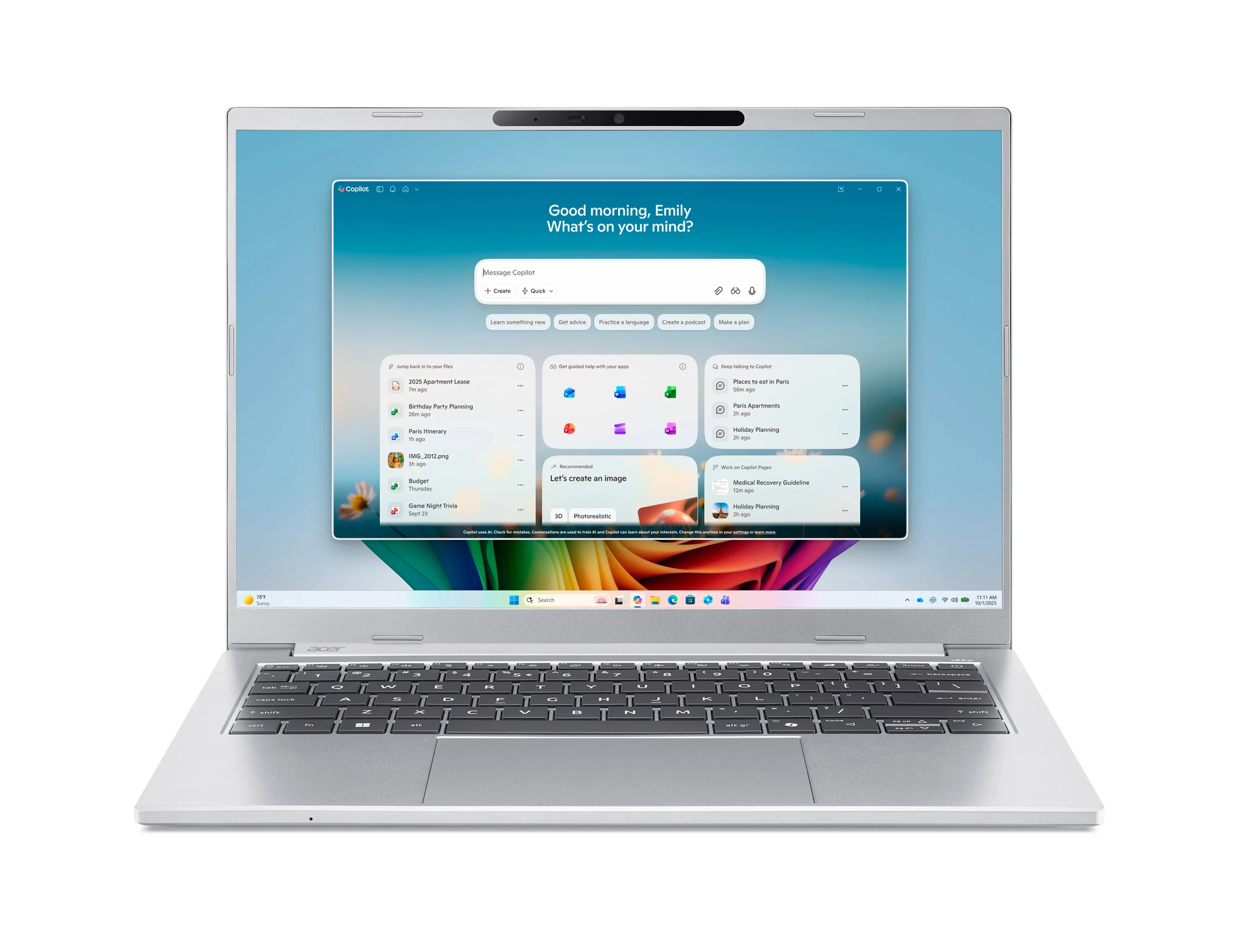 Acer Aspire 14 AI A14-I71M-90HK Notebook