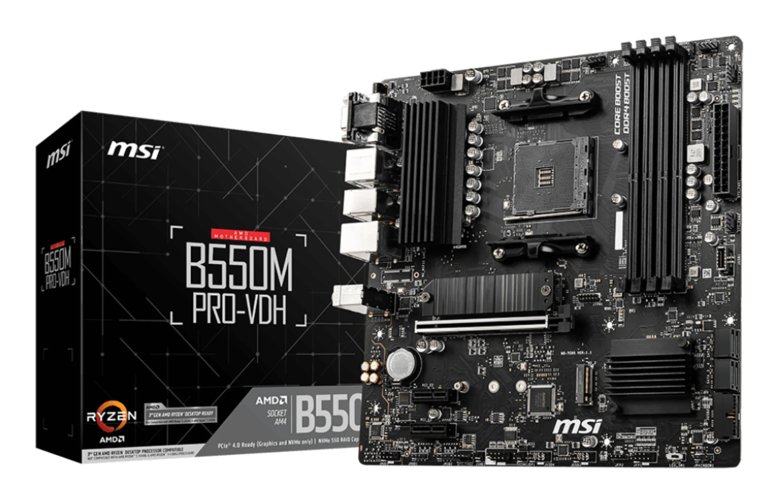 MSI B550M PRO-VDH Motherboard AMD B550 Sockel AM4 micro ATX