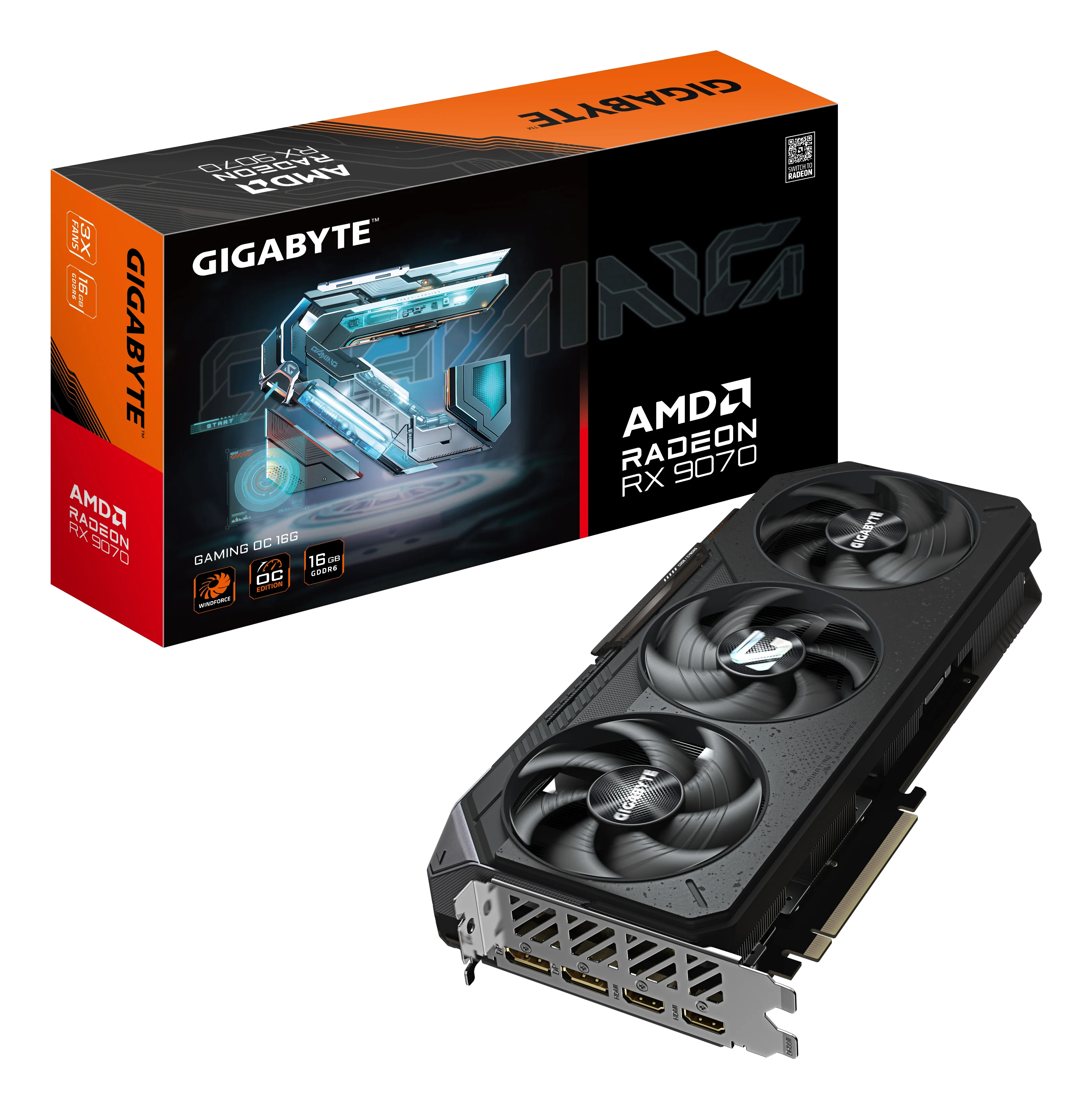 GIGABYTE Radeon RX 9070 GAMING OC 16G Grafikkarte
