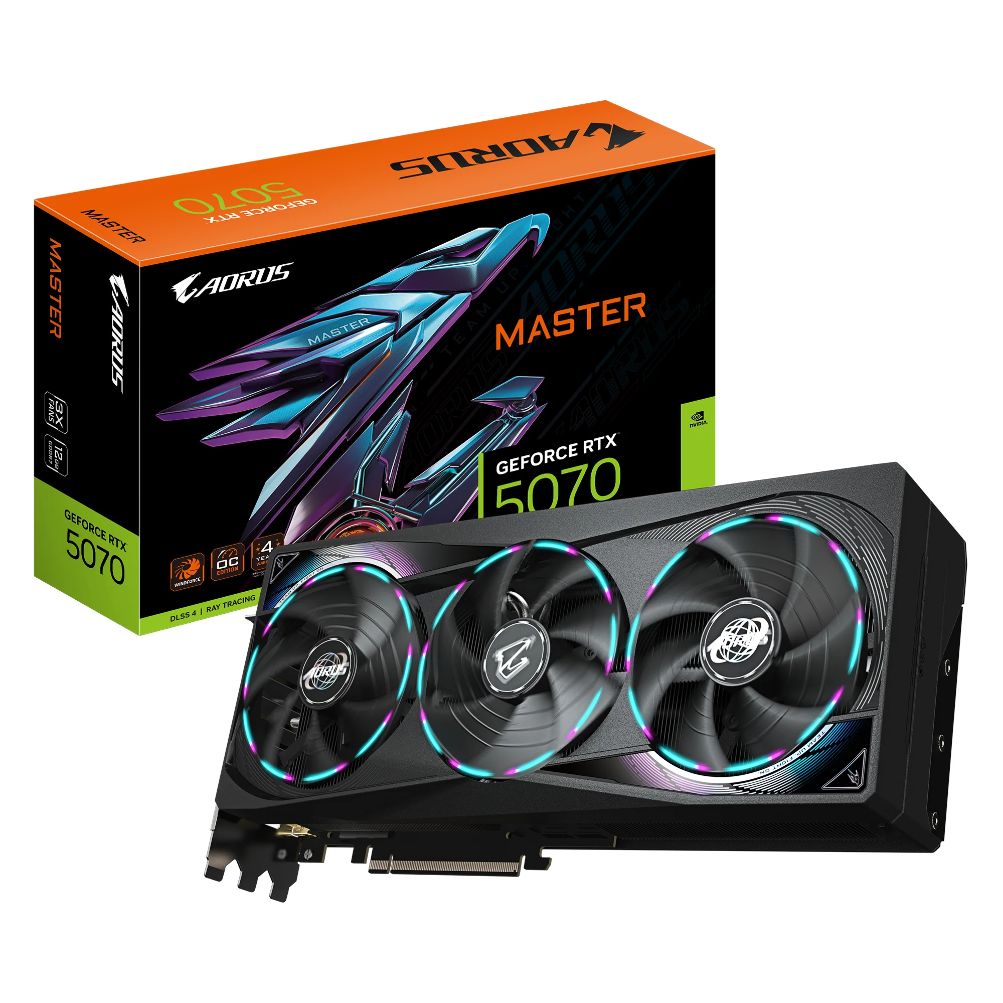 GIGABYTE AORUS GeForce RTX 5070 MASTER 12G Grafikkarte