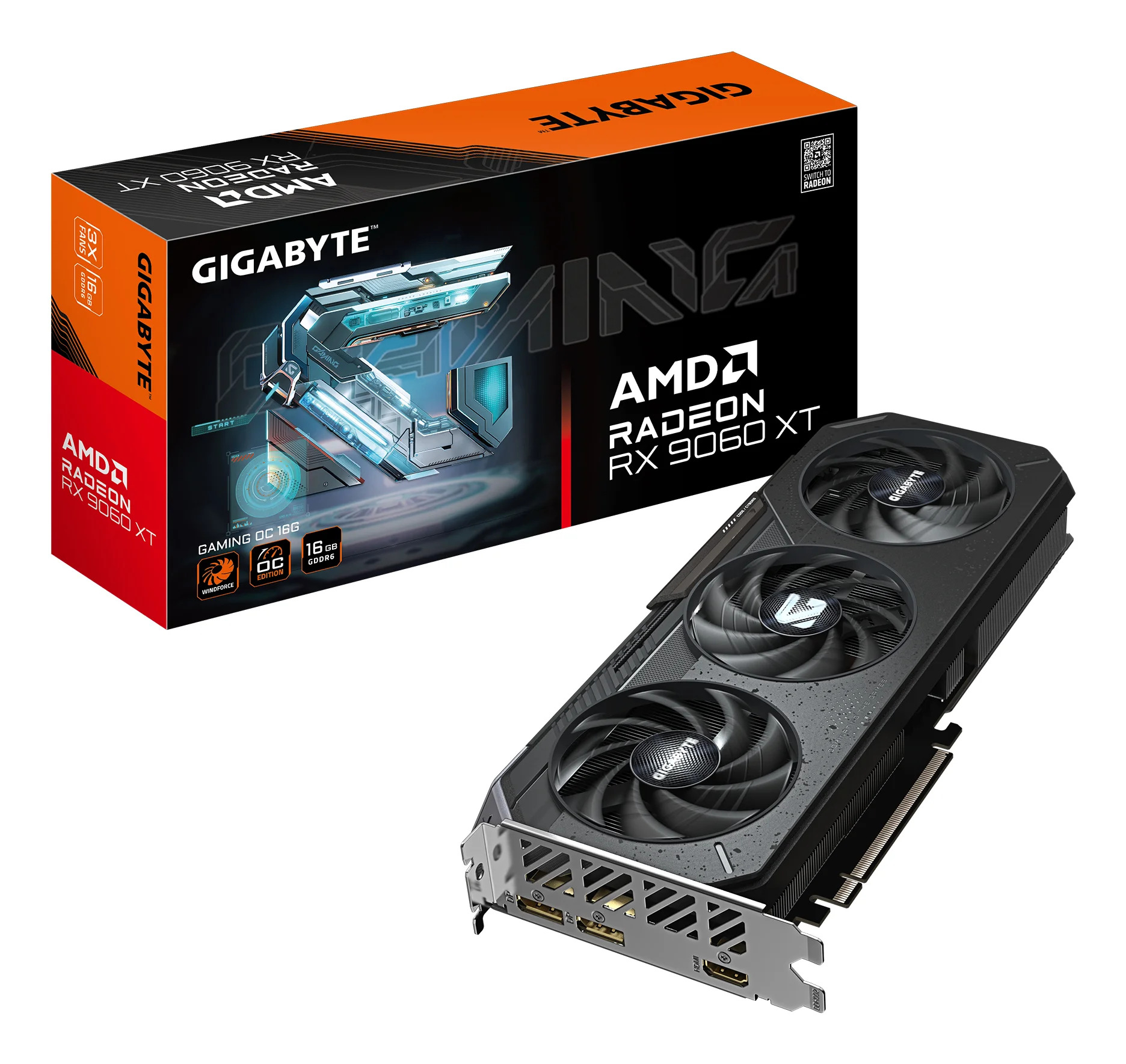 GIGABYTE Radeon RX 9060 XT GAMING OC 16G Grafikkarte