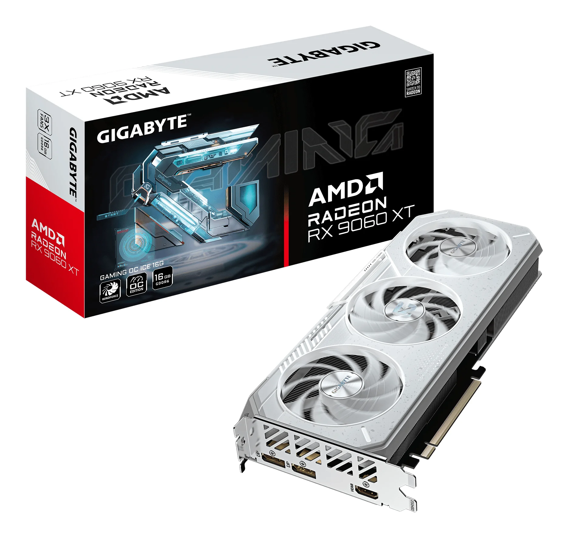 GIGABYTE GAMING Grafikkarte Radeon RX 9060 XT OC ICE 16G