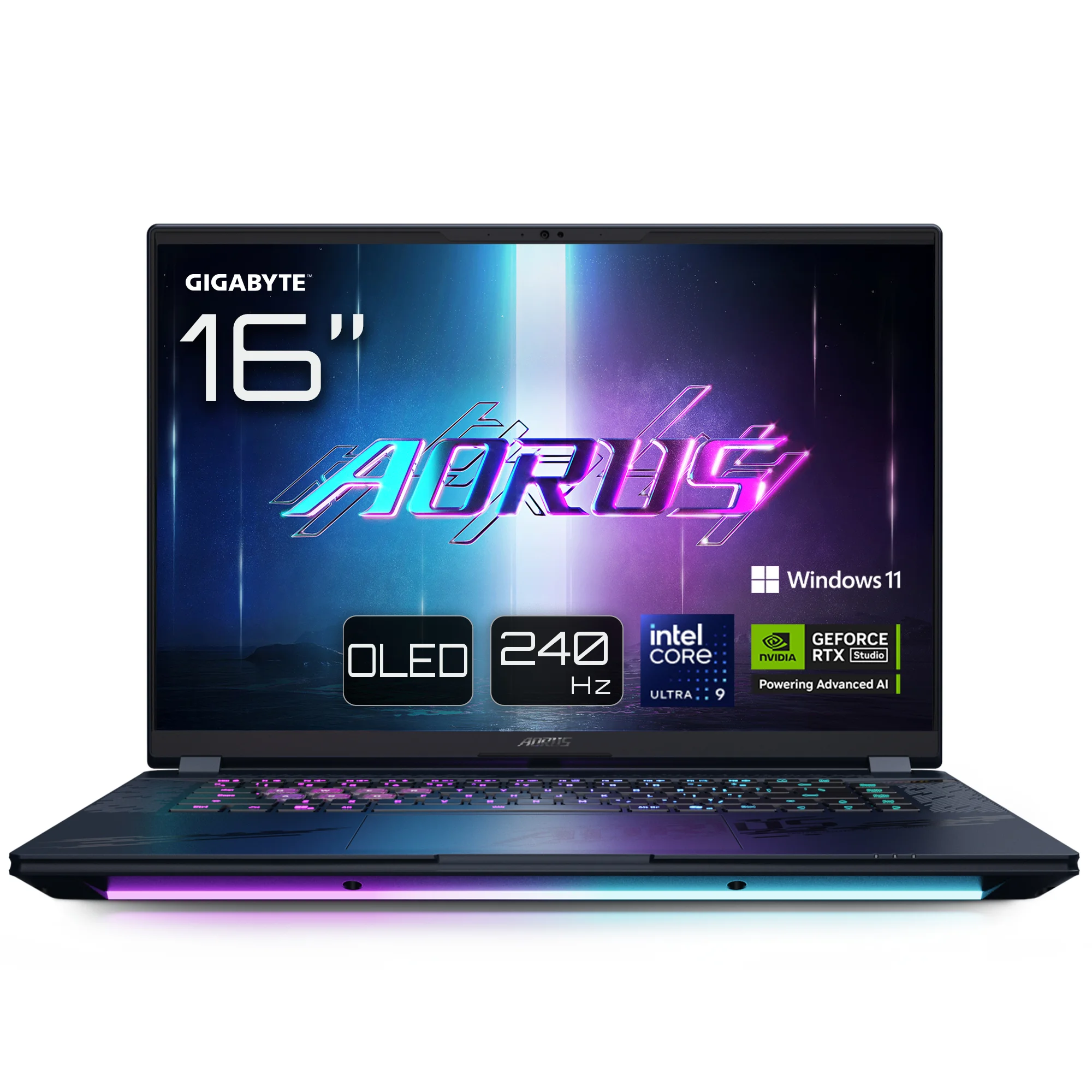 GIGABYTE AORUS MASTER 16 BYH Gaming-Laptop - 16,0“, 240Hz OLED, Intel Core 275HX, NVIDIA RTX 5080 GPU, 32GB DDR5 5600MHz, 2 x Gen4 1TB SSD, Windows 11 Pro, 2 Jahre Garantie, AORUS MASTER 16 BYHC5DEE65SP