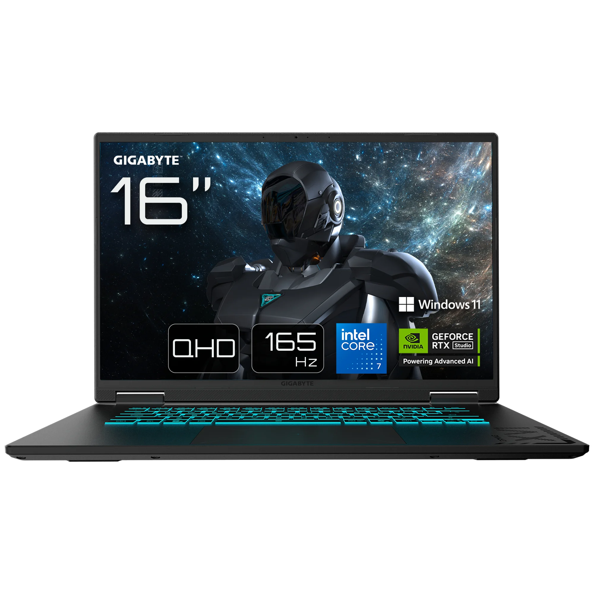 GIGABYTE Gaming A16 PRO -Laptop - 16“, 165Hz QHD, Intel Core 7 240H, RTX 5070 Ti GPU, 32GB LPDDR5X 5600MHz, 1TB Gen4 SSD, Win 11 Home, 2 Jahre Garantie, Dolby Atmos, A16 PRO DXHG4DECC4SH
