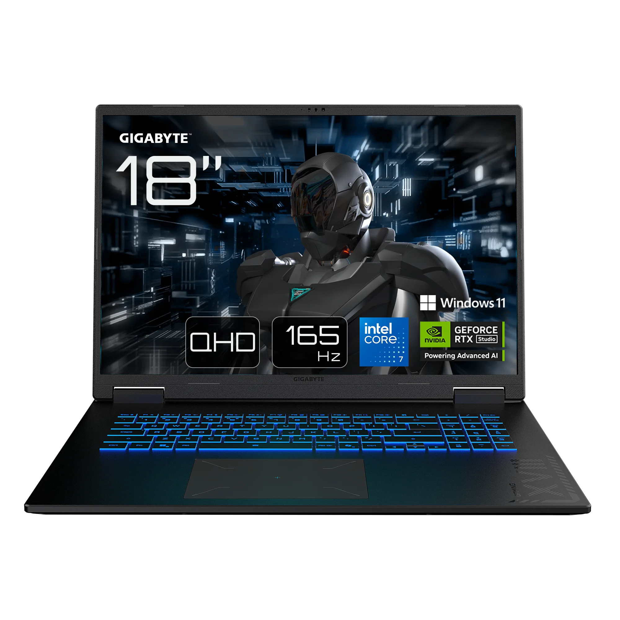 GIGABYTE GAMING A18 PRO Laptop - 18“, 165Hz WQXGA, Intel Core 7 240H, RTX 5080, 32GB LPDDR5x 5600MHz, 1TB Gen4 SSD, Windows 11 Home, 2 Jahre Garantie, Dolby Atmos, GAMING A18 PRO DYJG3DEBC4SH