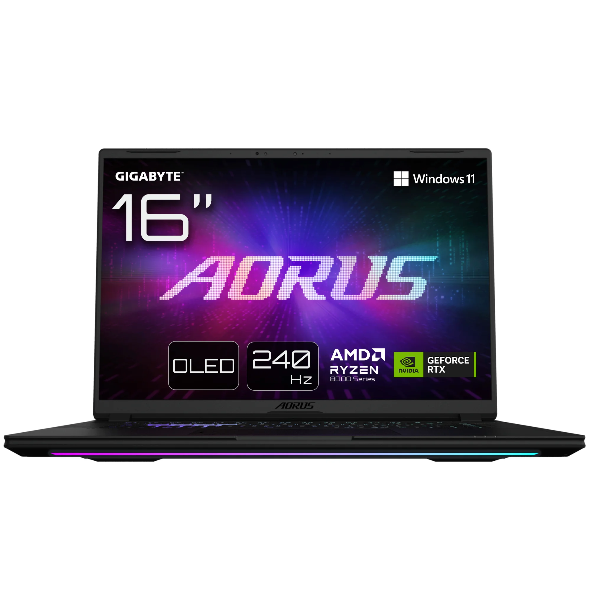 GIGABYTE AORUS MASTER 16 Gaming-Laptop - 16.0“, 240Hz OLED, AMD Ryzen 9 8940HX, RTX 5070 Ti GPU, 32GB DDR5 5600MHz, 1 x Gen4 1TB SSD, Windows 11 Pro, 2 Jahre Garantie, AORUS MASTER 16 8XJJ4DEE64SP