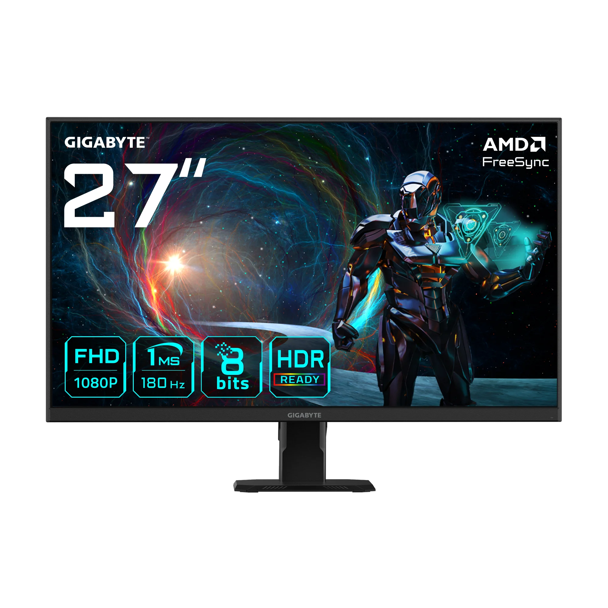 GIGABYTE GS27FA 27" FHD Gaming Monitor - 1920 x 1080, 180Hz, 1ms, 300 cd/m², FreeSync, HDR ready, HDMI 2.0